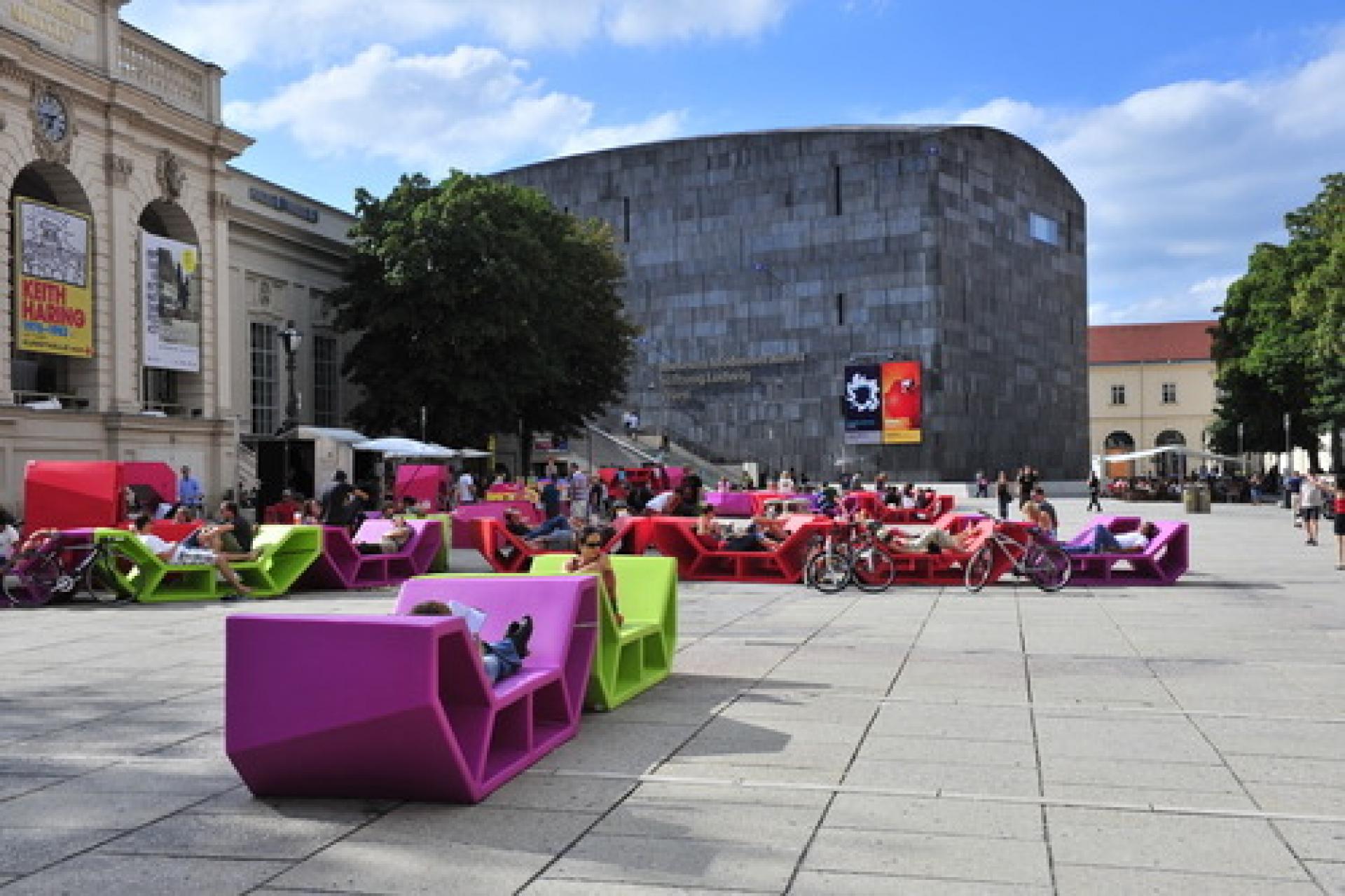 A view of theopen space in MQ, Vienna. | © Wolfgang Simlinger, via mqw.at