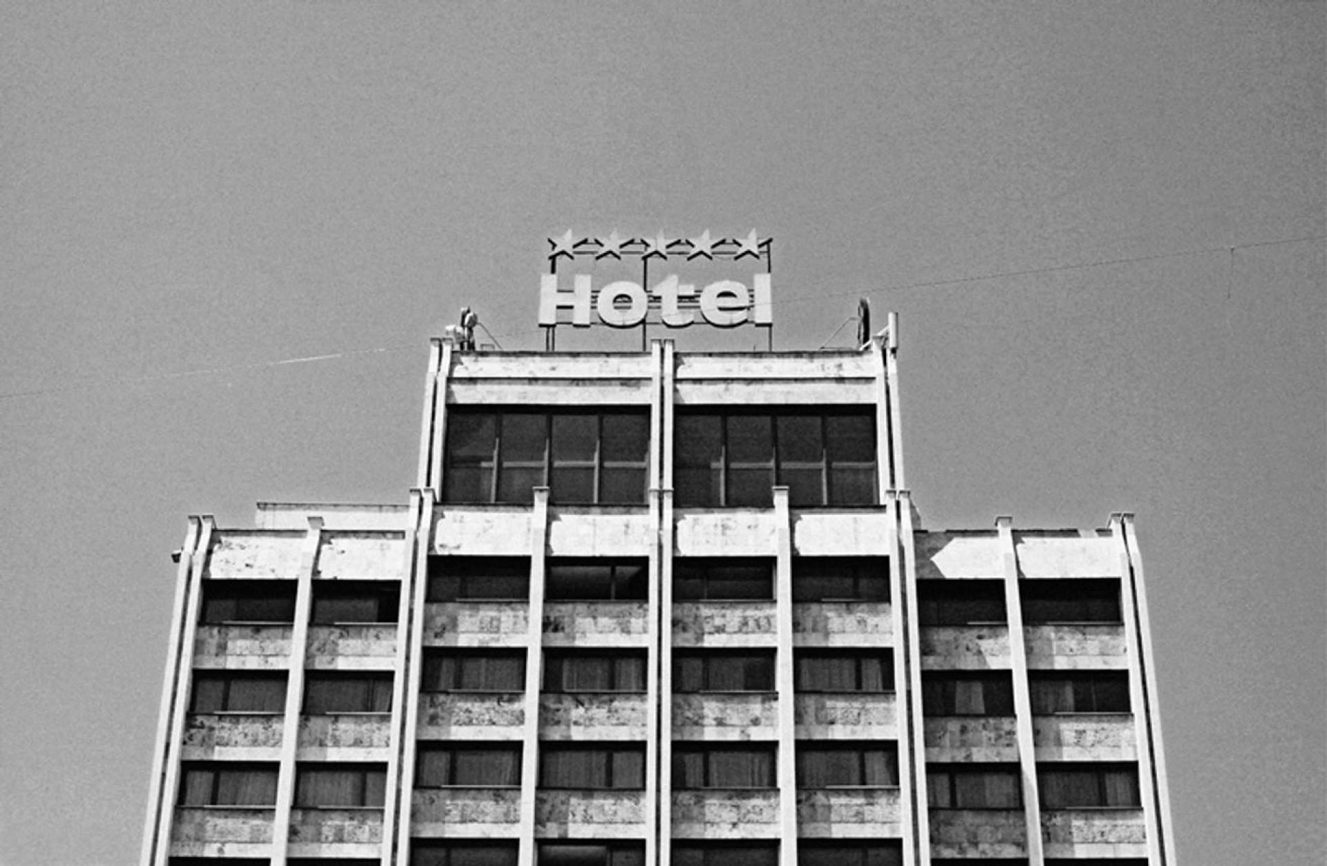 Grand Hotel was build by the only Albanian architect in Kosovo Bashkim Fehmiu.