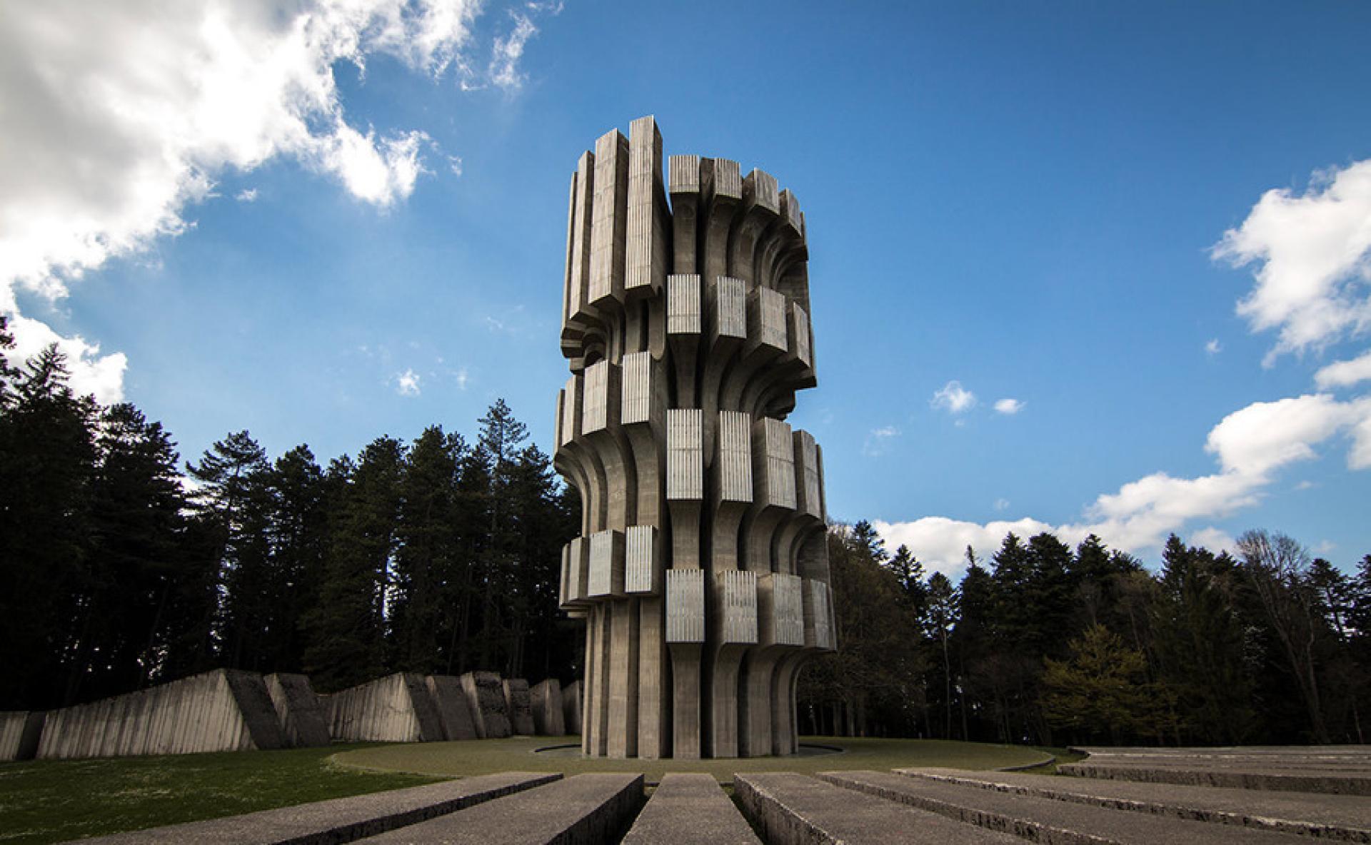 Monument to the Revolution at Kozara in Bosnia & Herzegovina by Dušan Džamonja (1972) presents a history of the 1942 Kozara Offensive, a battle that claimed almost 30,000 lives. | Photo via The Bohemian Blog