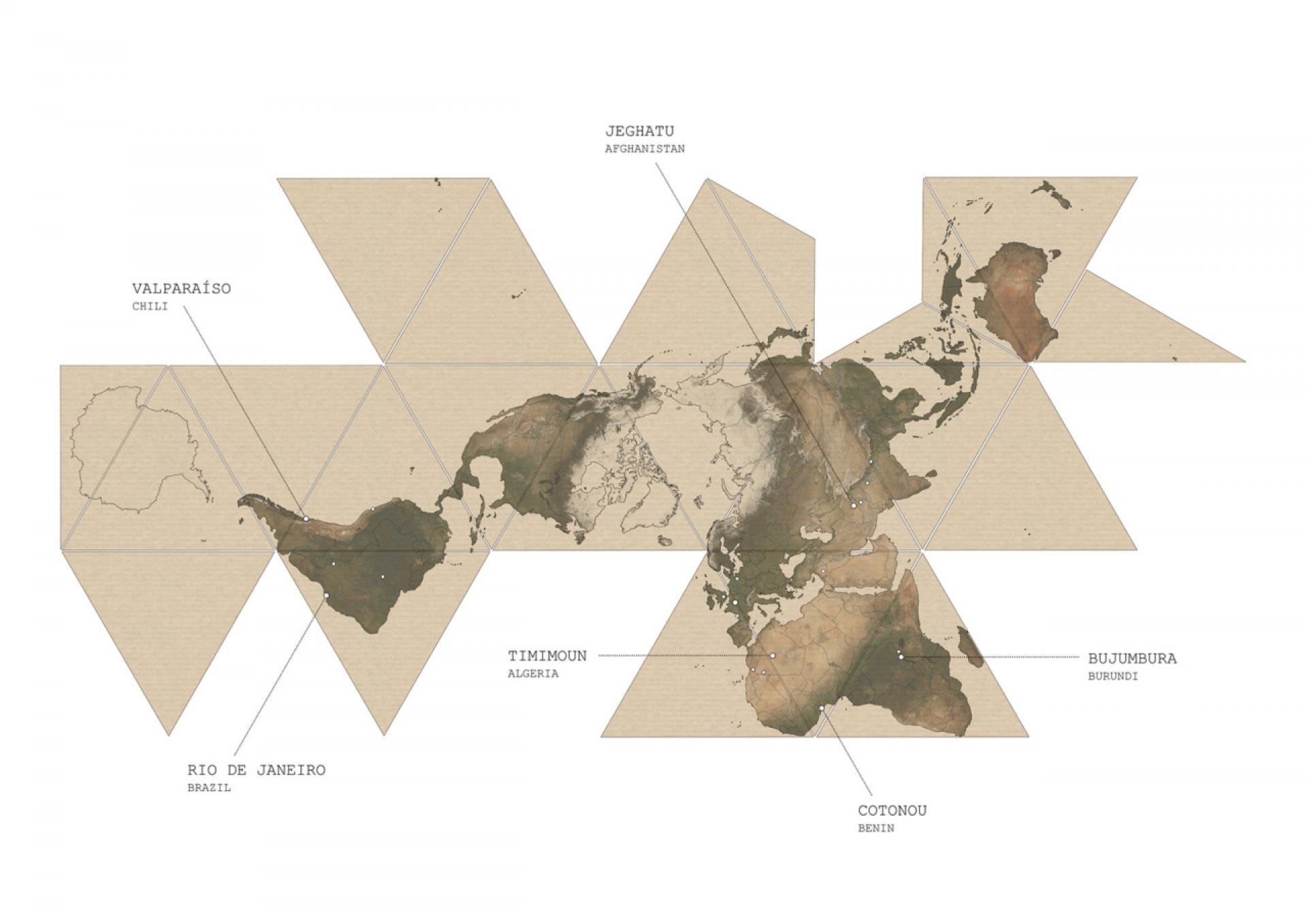 Map of the territories of action of the collective. | Photo by Collective Aman Iwan