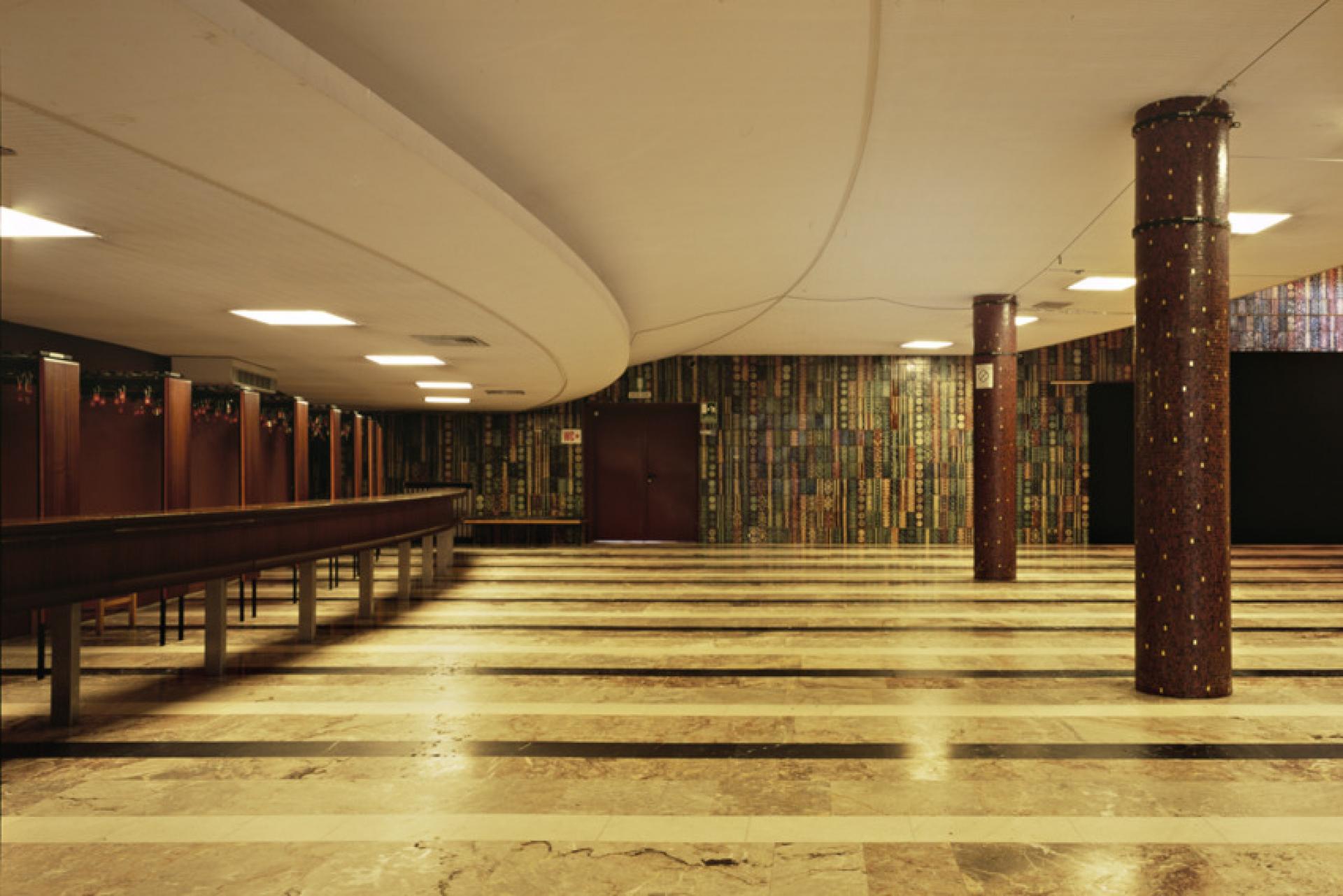 The foyer of Cultural Centre in Trieste. | Photo via Theatre Architecture