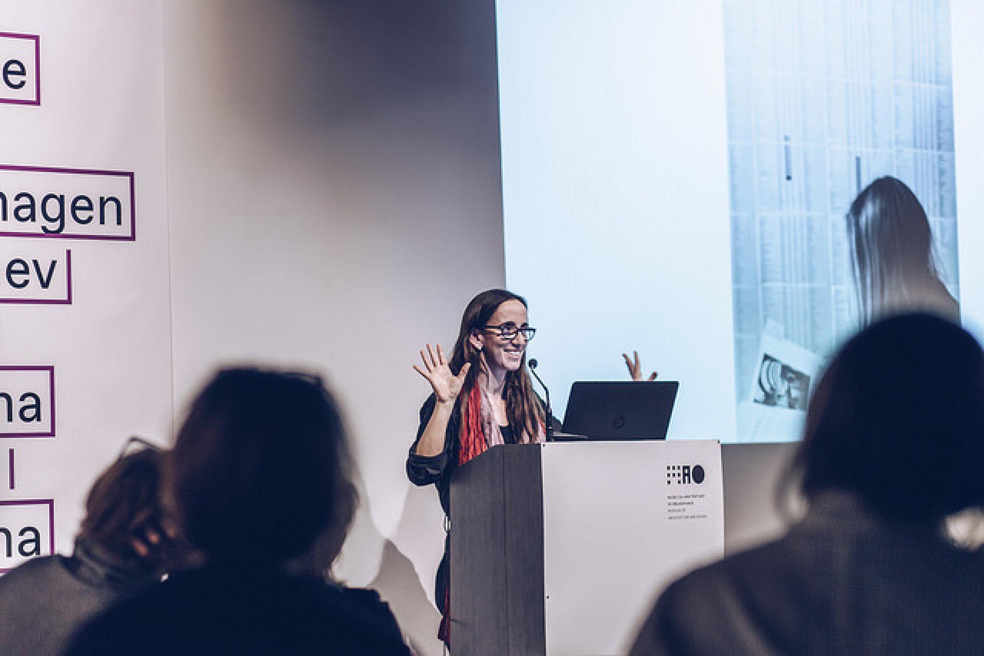 The matchmaking conference featured as well lectures by Anna Ramos of the Mies van der Rohe Foundation | Photo by Peter Giodani