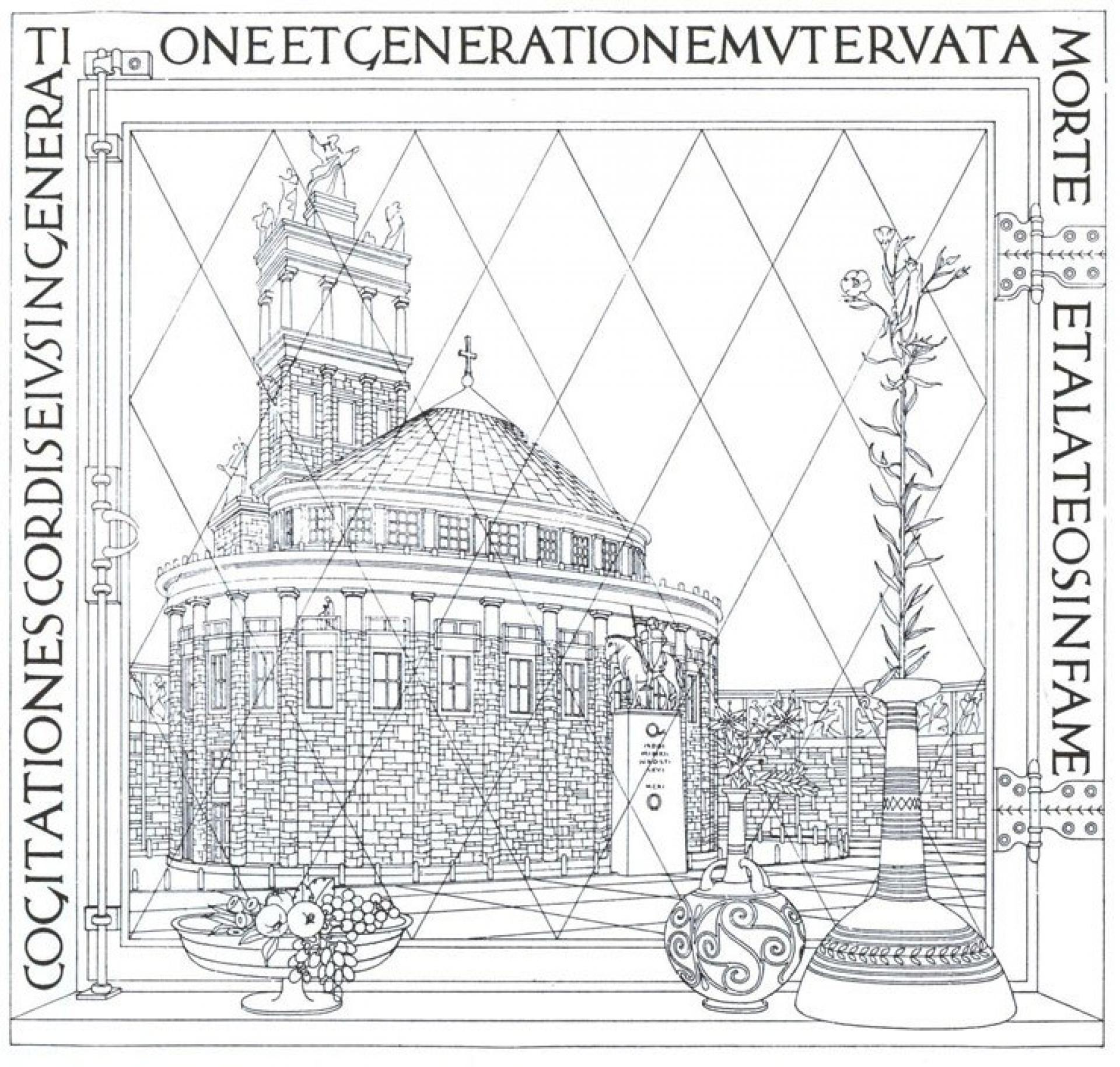 Gizela’s drawing of the Jesuit monastery in Osijek is her first drawing for the Architectura Perennis book. | Photo via Trajekt - Zavod za prostorsko kulturo