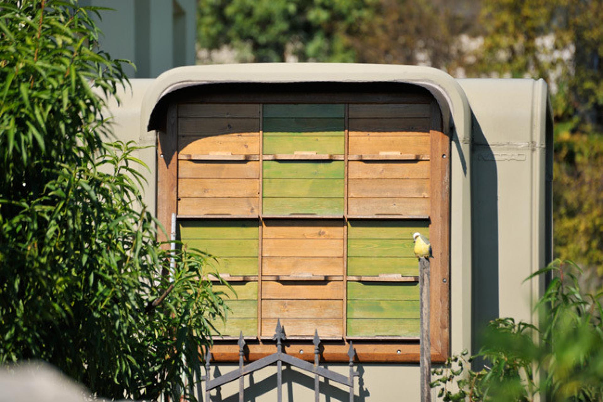 Kiosk K67 as beehive. | Image © Museum of Architecture and Design MAO, Ljubljana