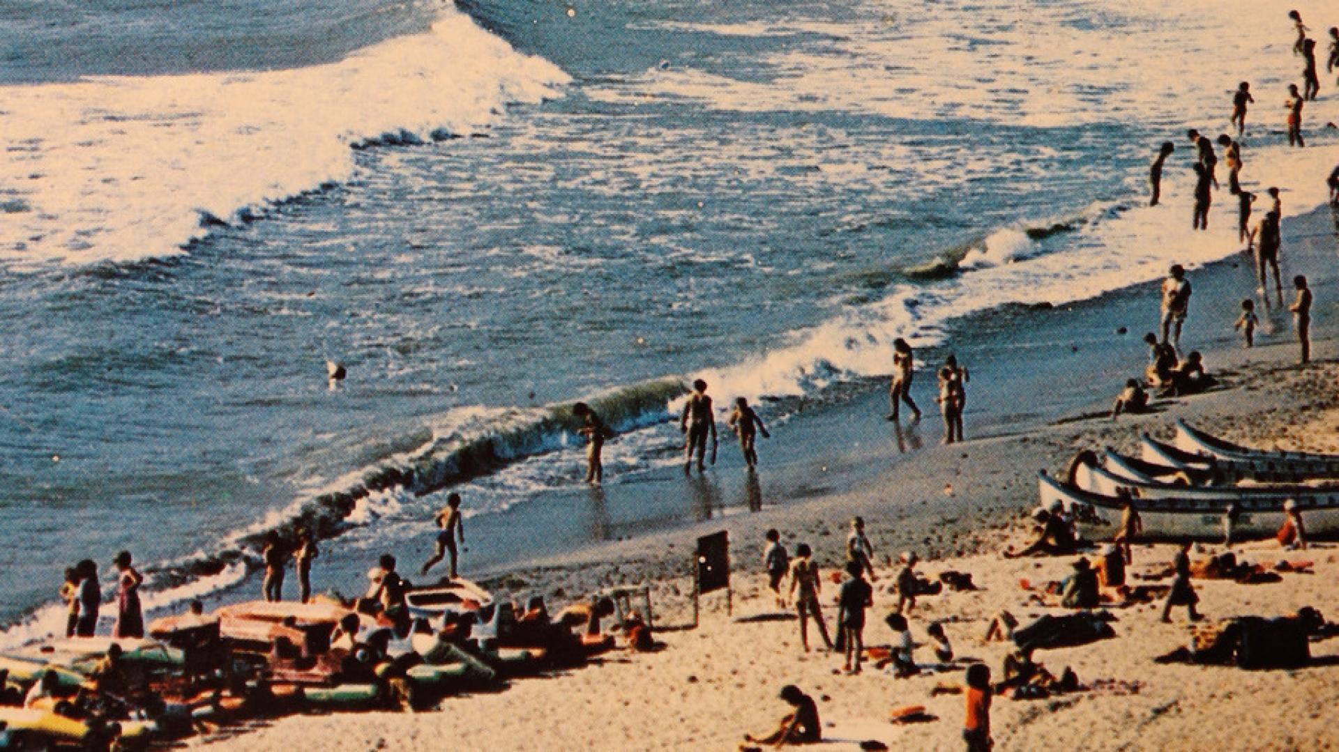 Venus resort beach. | Postcard author’s collection, photo by Hedy Löffler, 1980
