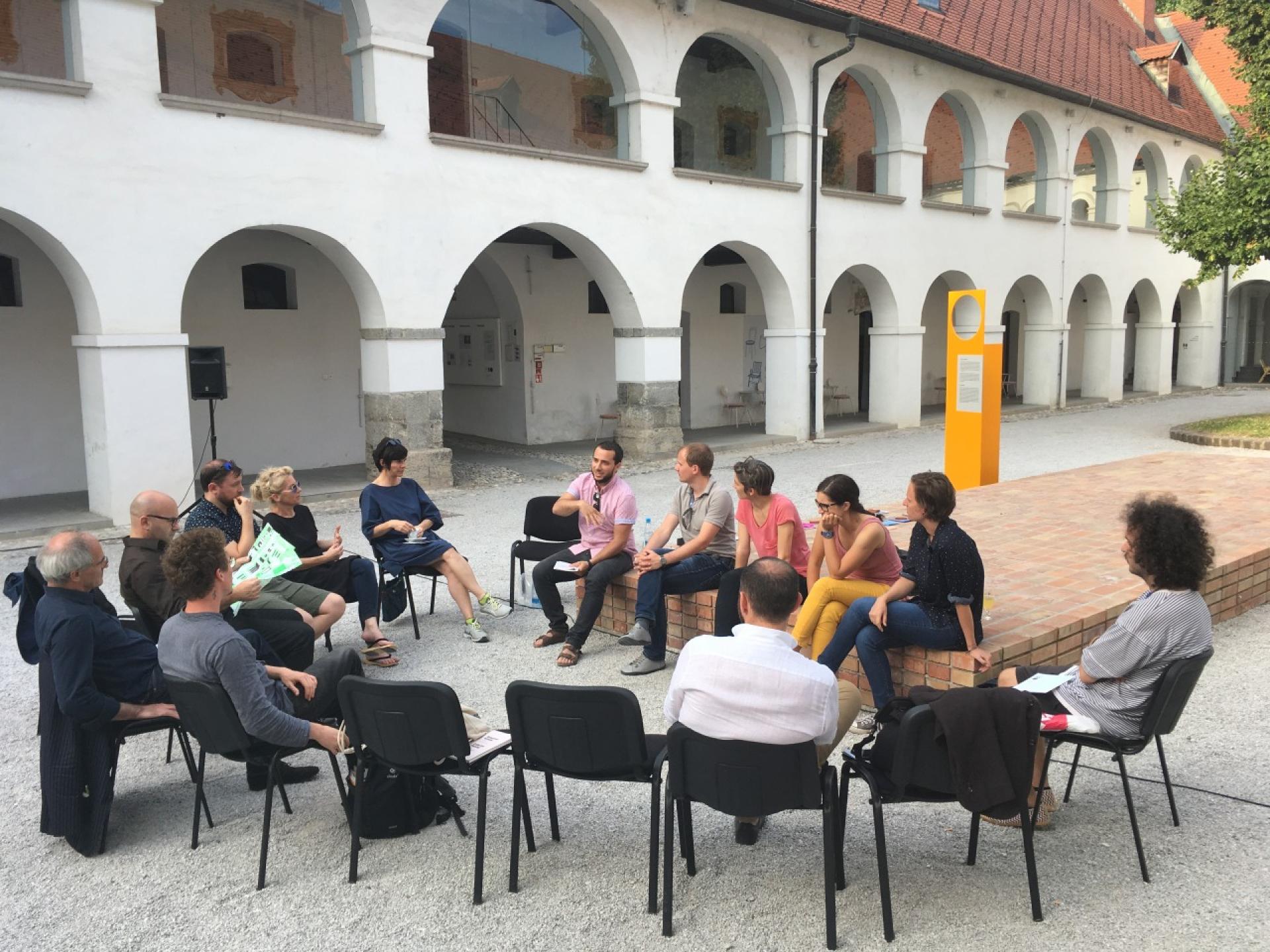 Public discussion in Museum of Architecture and Design MAO Ljubljana.