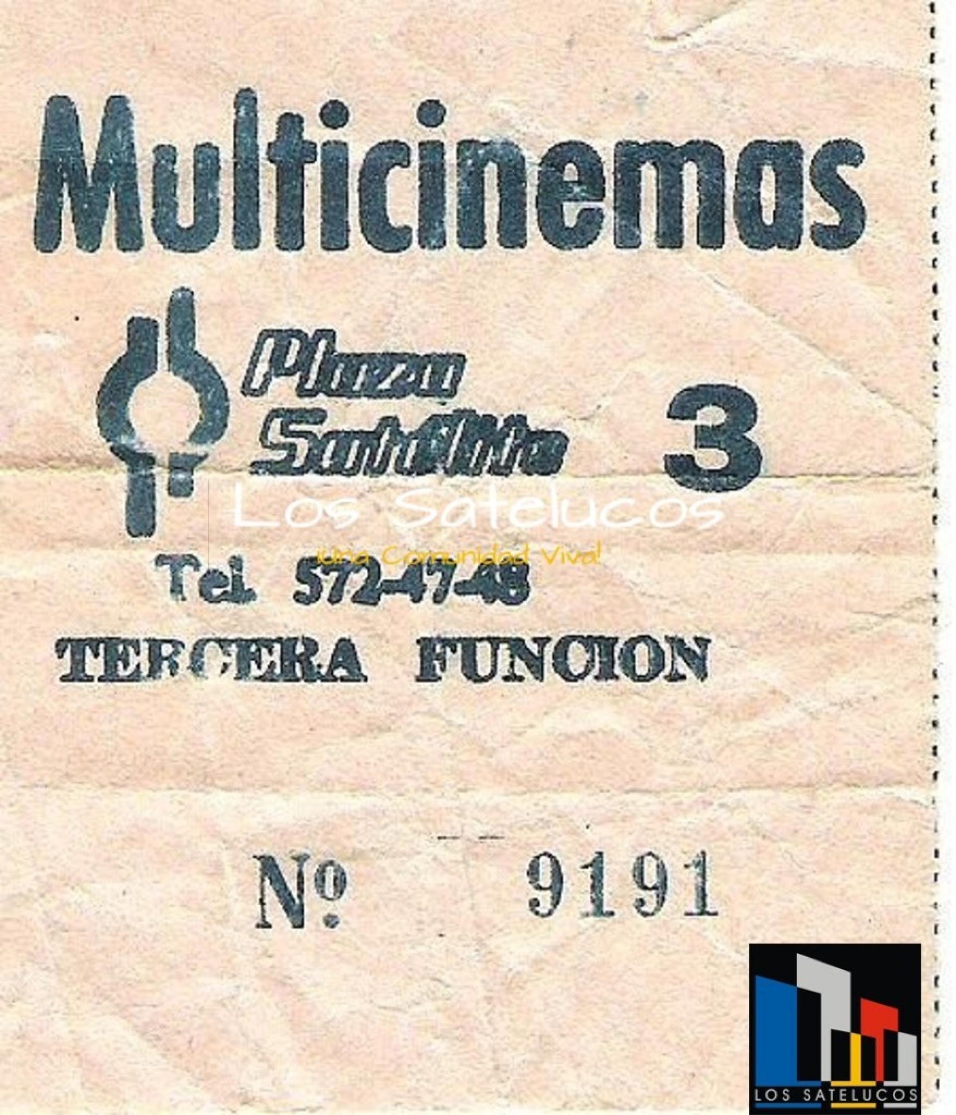 Multicinemas Satélite Information Napkin (1914). | Photo via Los Satelúcos