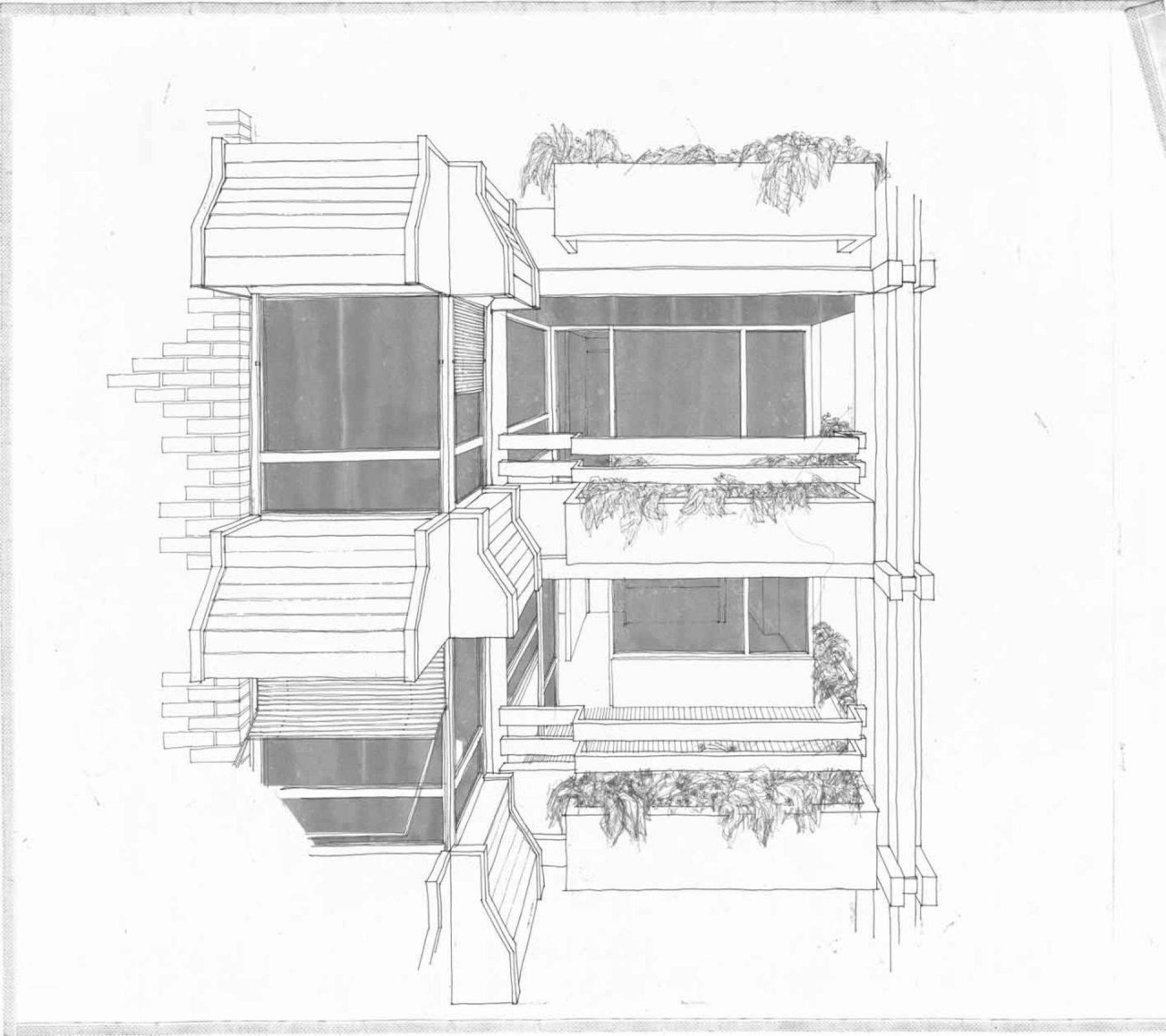 Drawing for the Nova Galenika settlement (1976). | Courtesy of Dragoljub Bakić