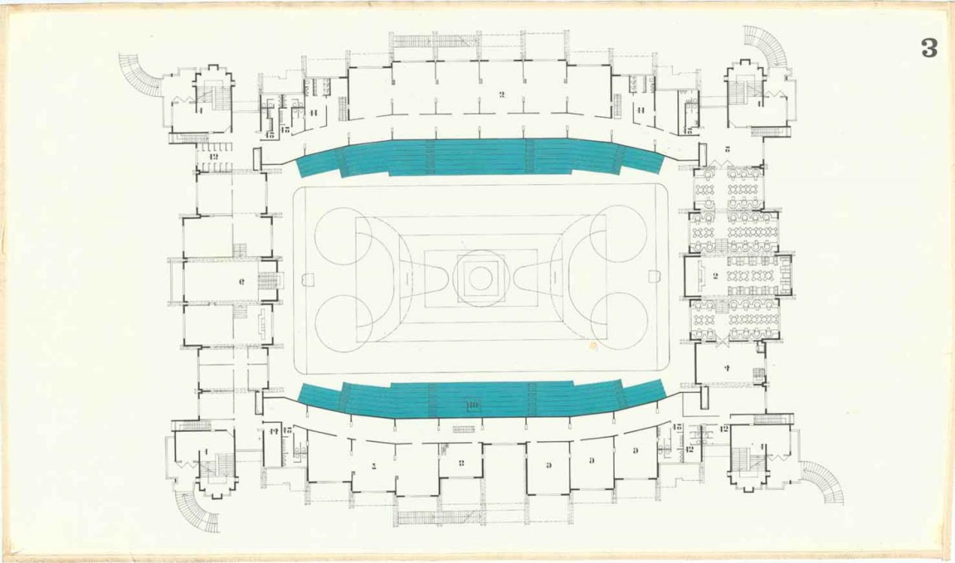 Floor plan for the Pionir Hall. | Courtesy of Dragoljub Bakić