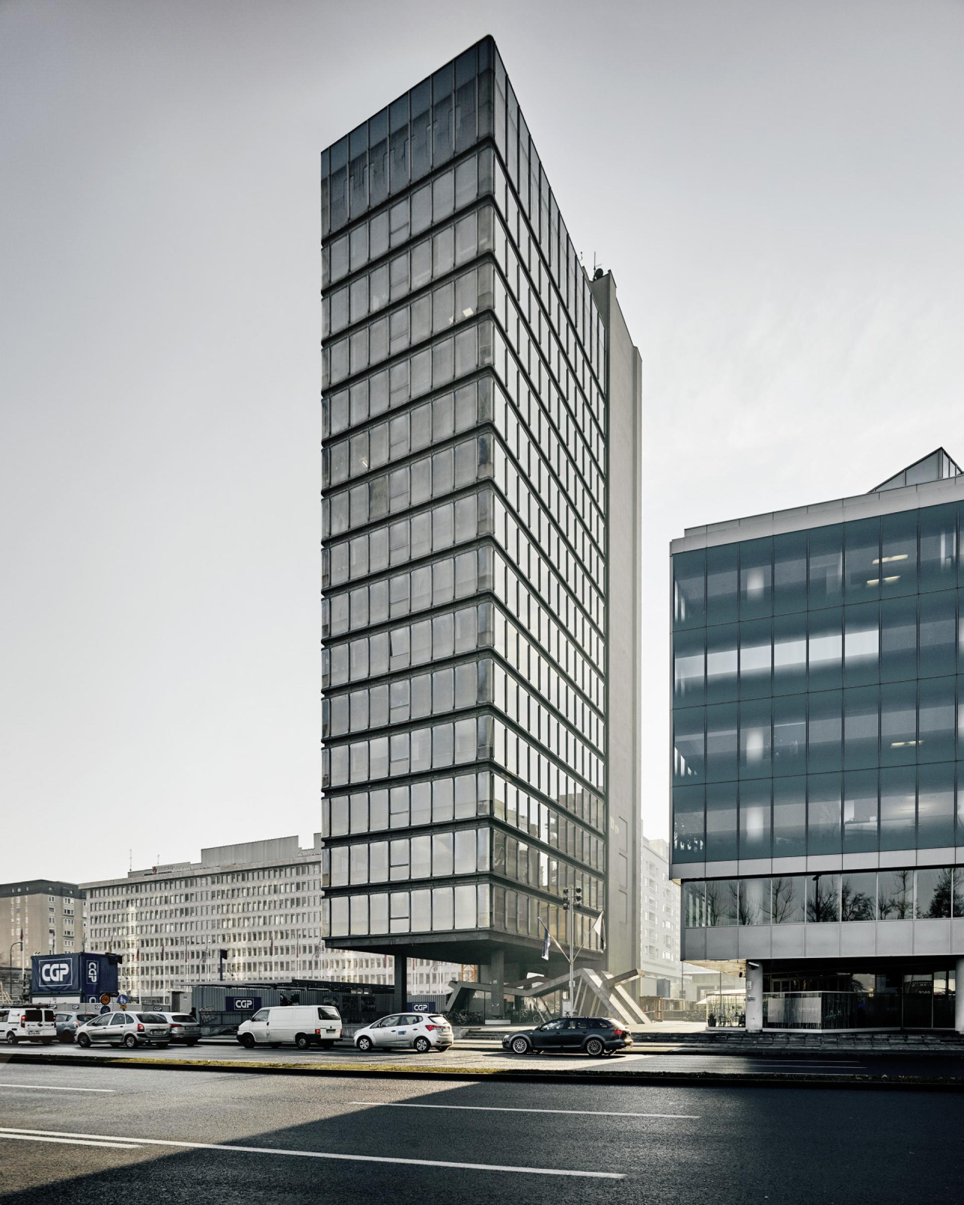 S2 Office Tower by Milan Mihelič (1972–78); Ljubljana, Slovenia. | Photo by © Valentin Jeck, commissioned by The Museum of Modern Art, 2016