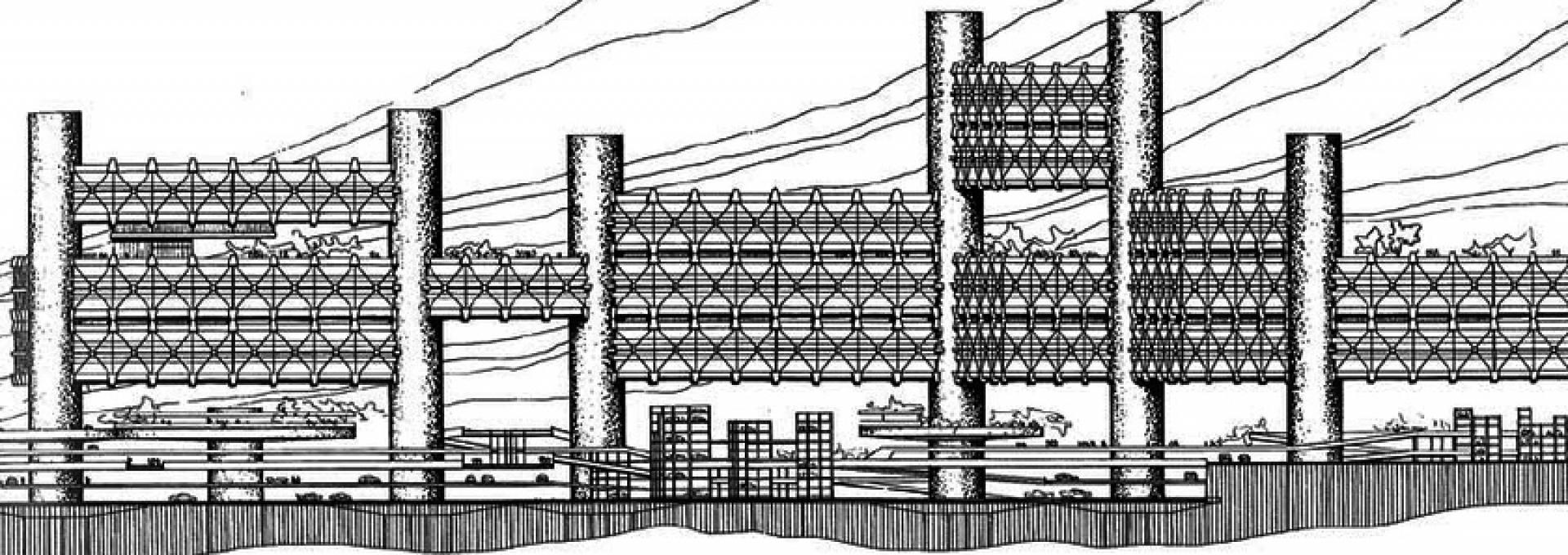 City in the Air by Arata Isozaki. | Source : Arata Isozaki & Associates