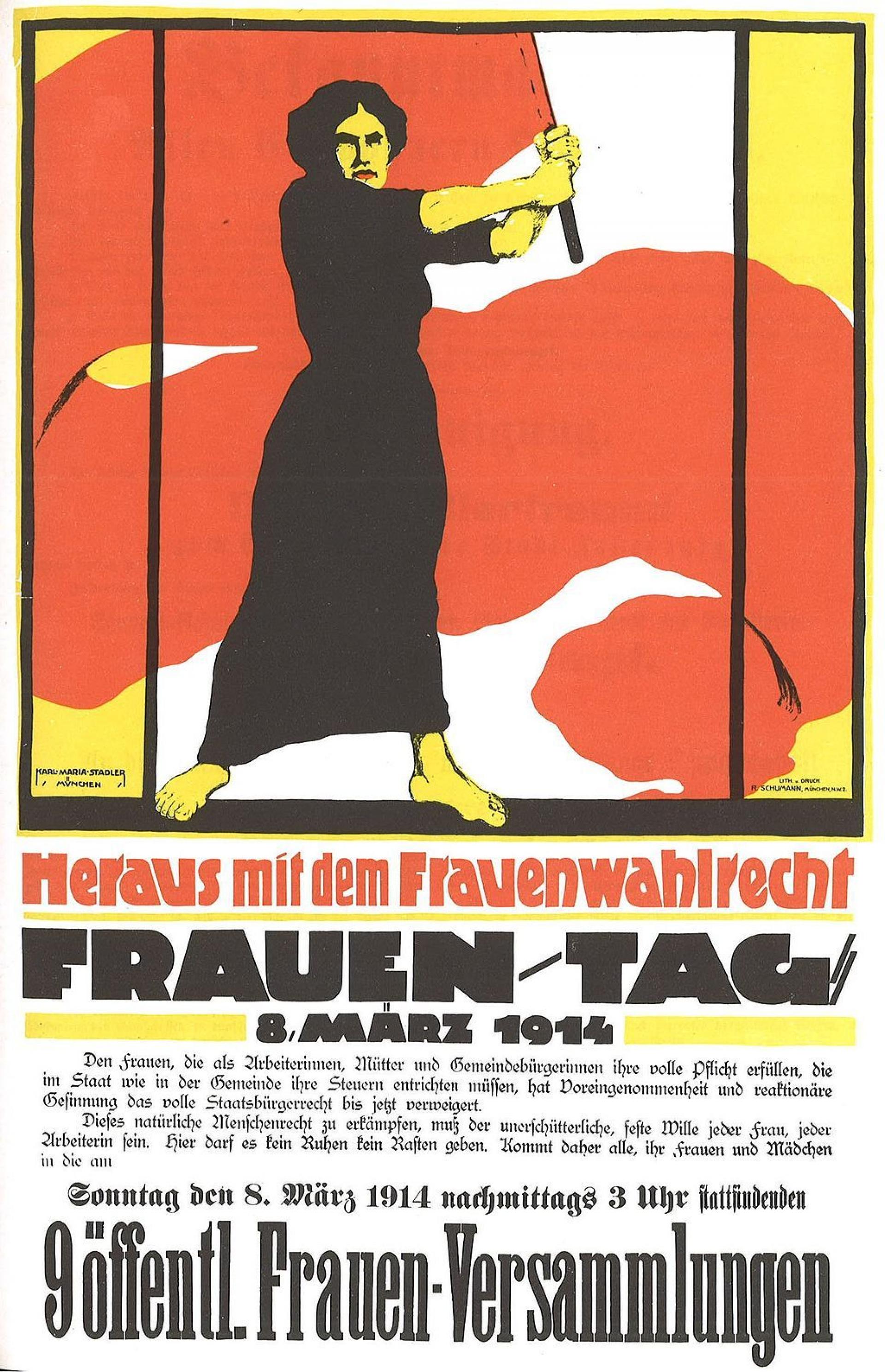 Poster celebrating the Women’s Day in Germany was banned in 1914.