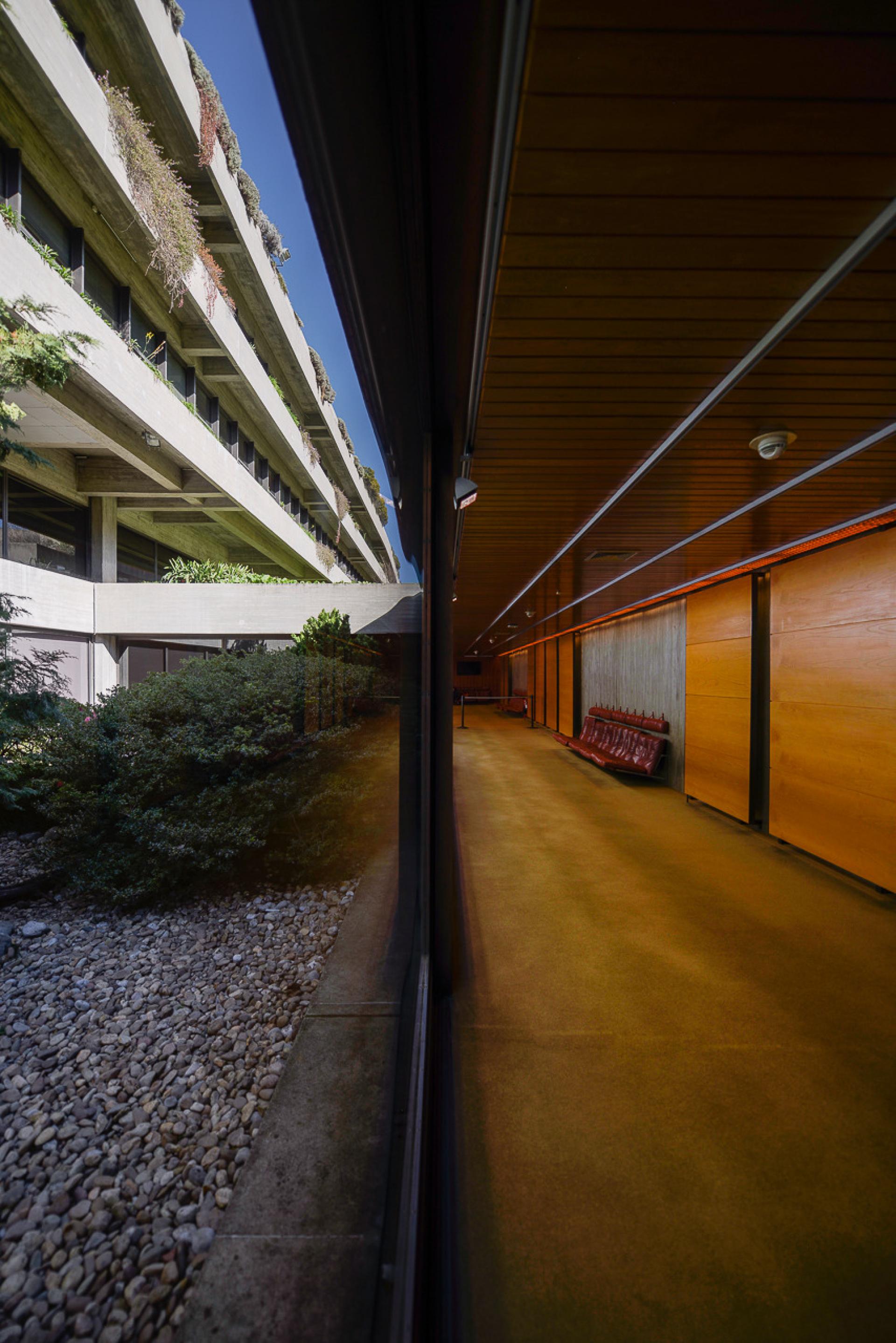 The Gulbenkian Museum design includes two wings in a T shaped format.