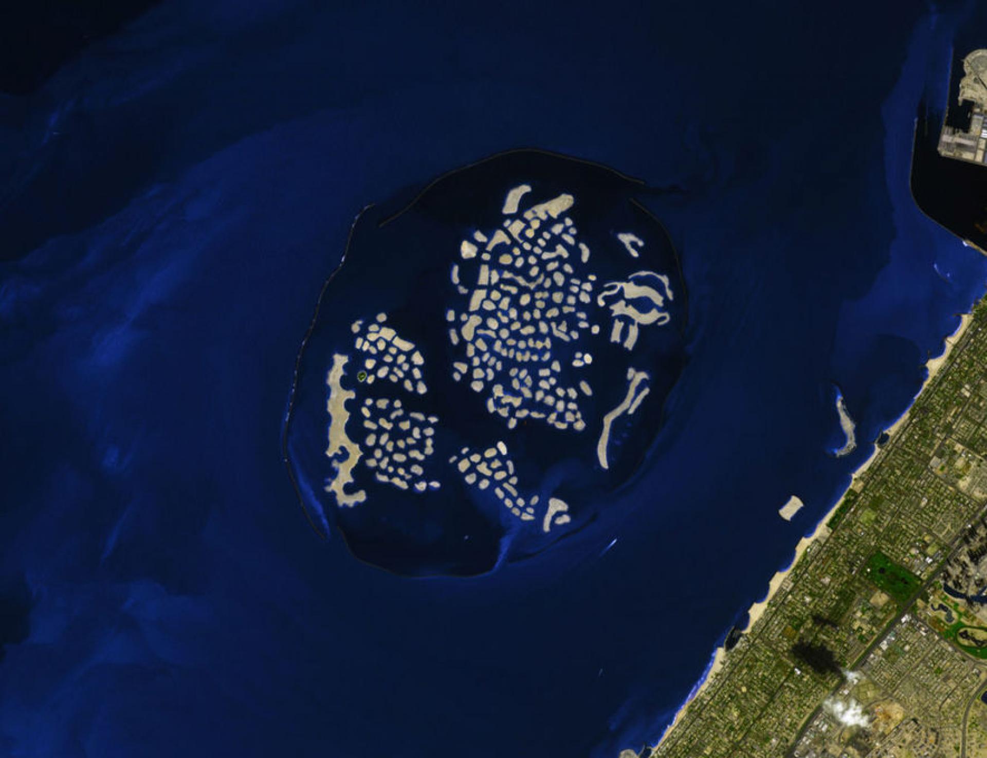 The World Archipelago represents all continents, Persian Gulf on February 5, 2009. | Photo © NASA, Jesse Allen