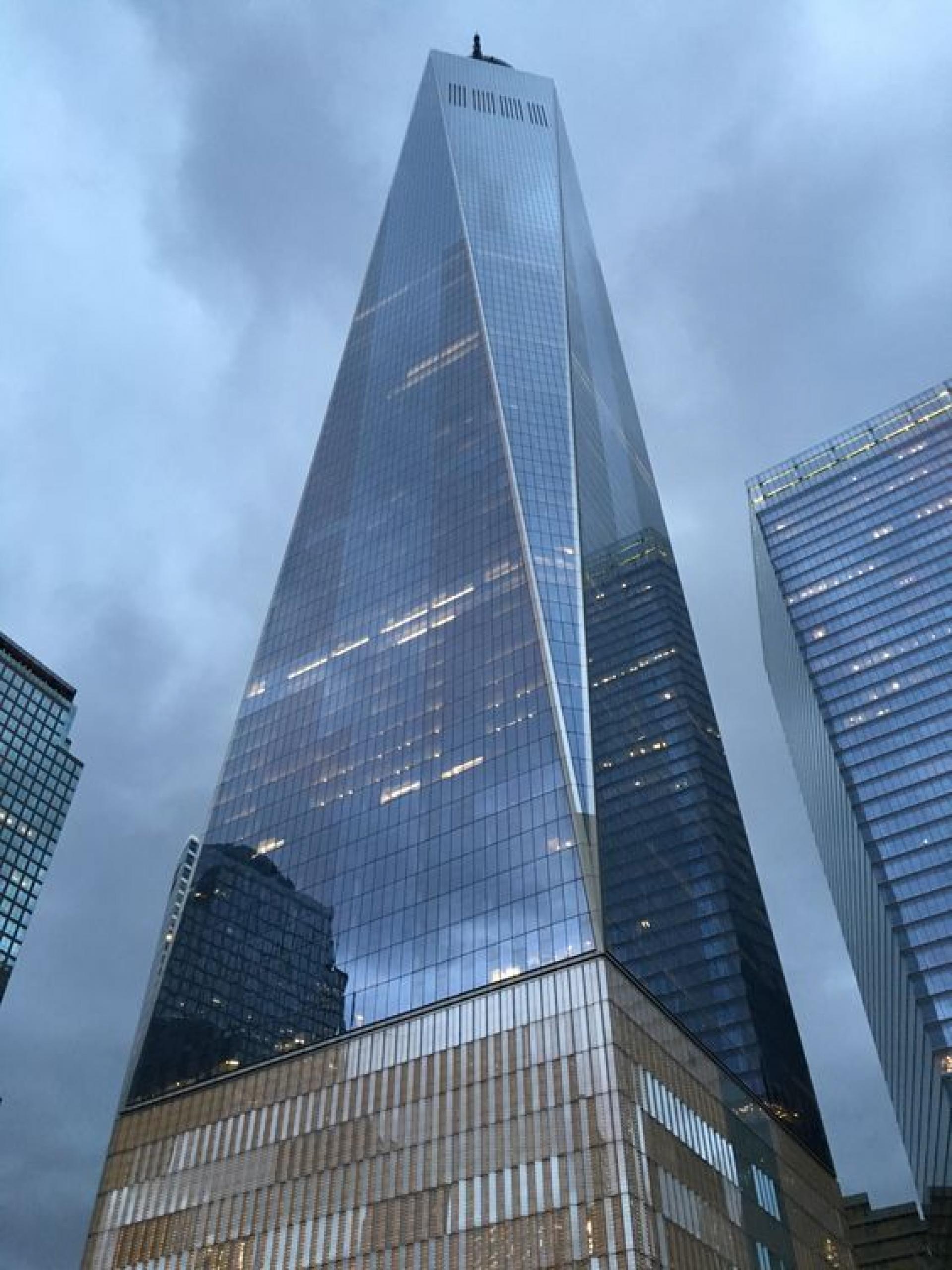 Looking up at One World Trade Center. | Photo via The Tower Info
