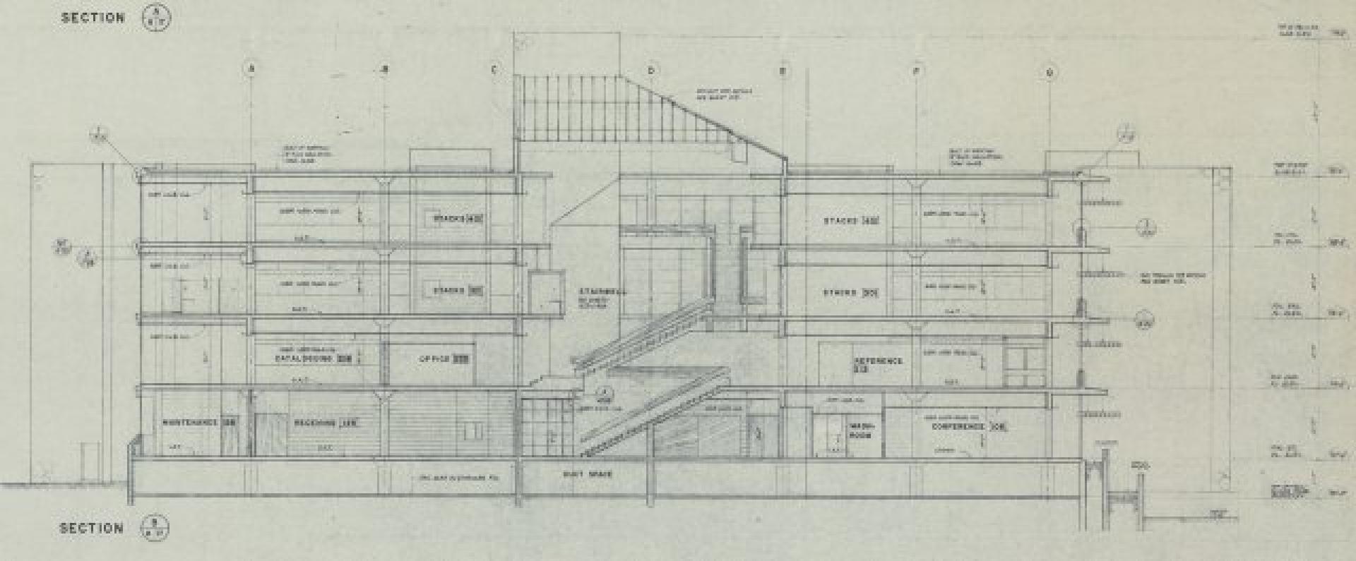 Bata Library, Trent University, Peterborough (1967-1969) by Ronald Thom. | Photo via FIG projects