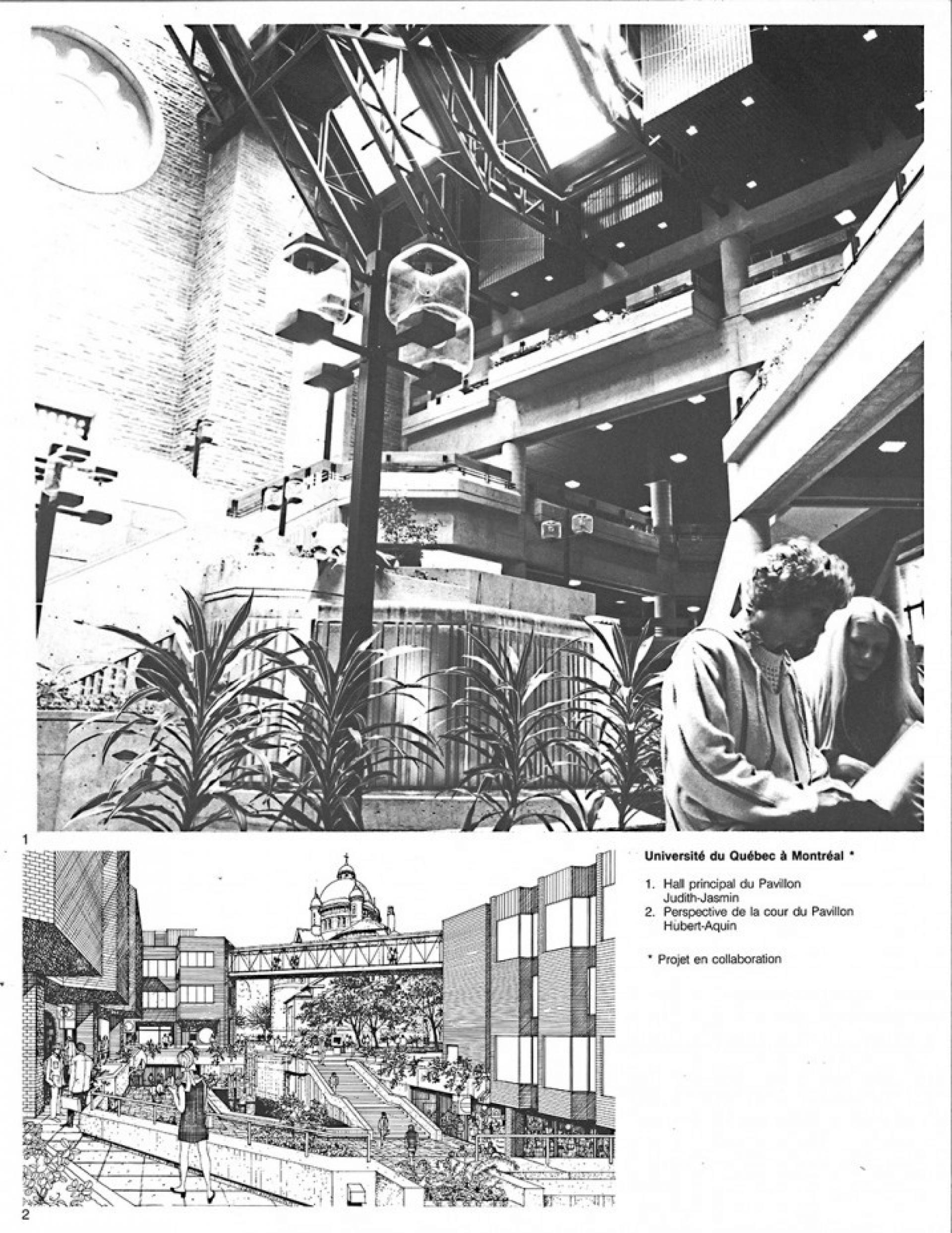 Pavillons Judith-Jasmin et Hubert-Aquin UQAM, Montréal (1974-1979) by Jodoin Pratte Lamarre and Dimitri Dimakopoulos. | Photo via © Jodoin Lamarre Pratte Architects