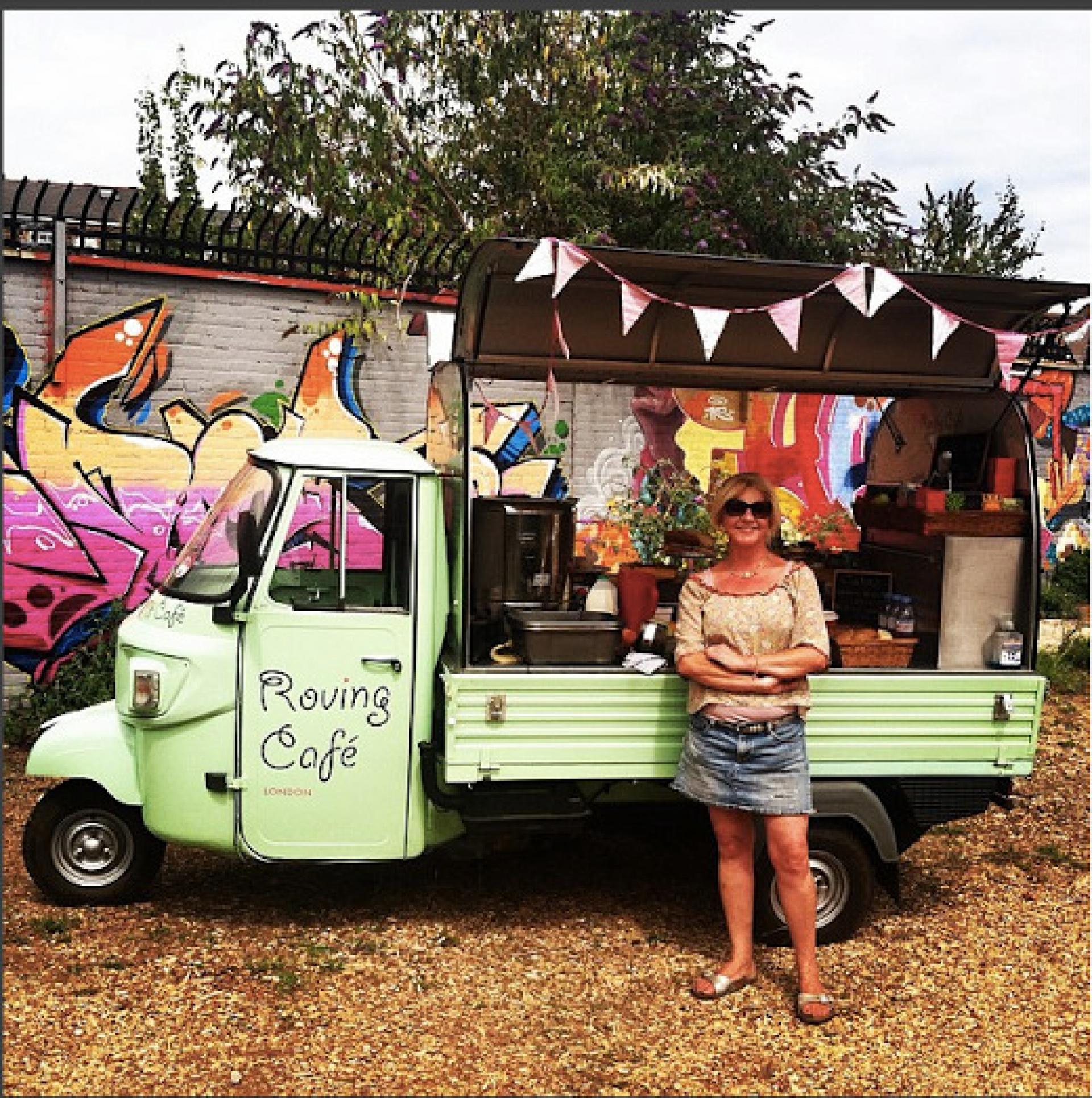 Hayley at the Roving Cafe | Photo Nomadic Community Gardens Web