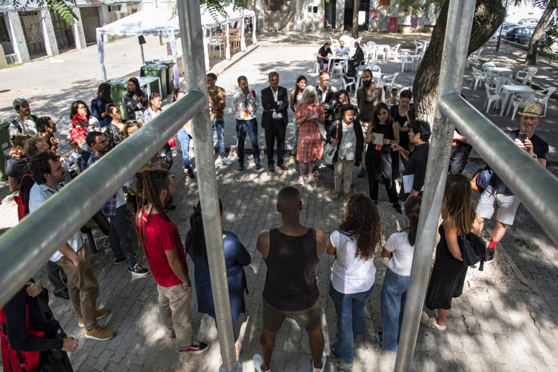 Official opening of the installation. | Photo © Fabio Cunha