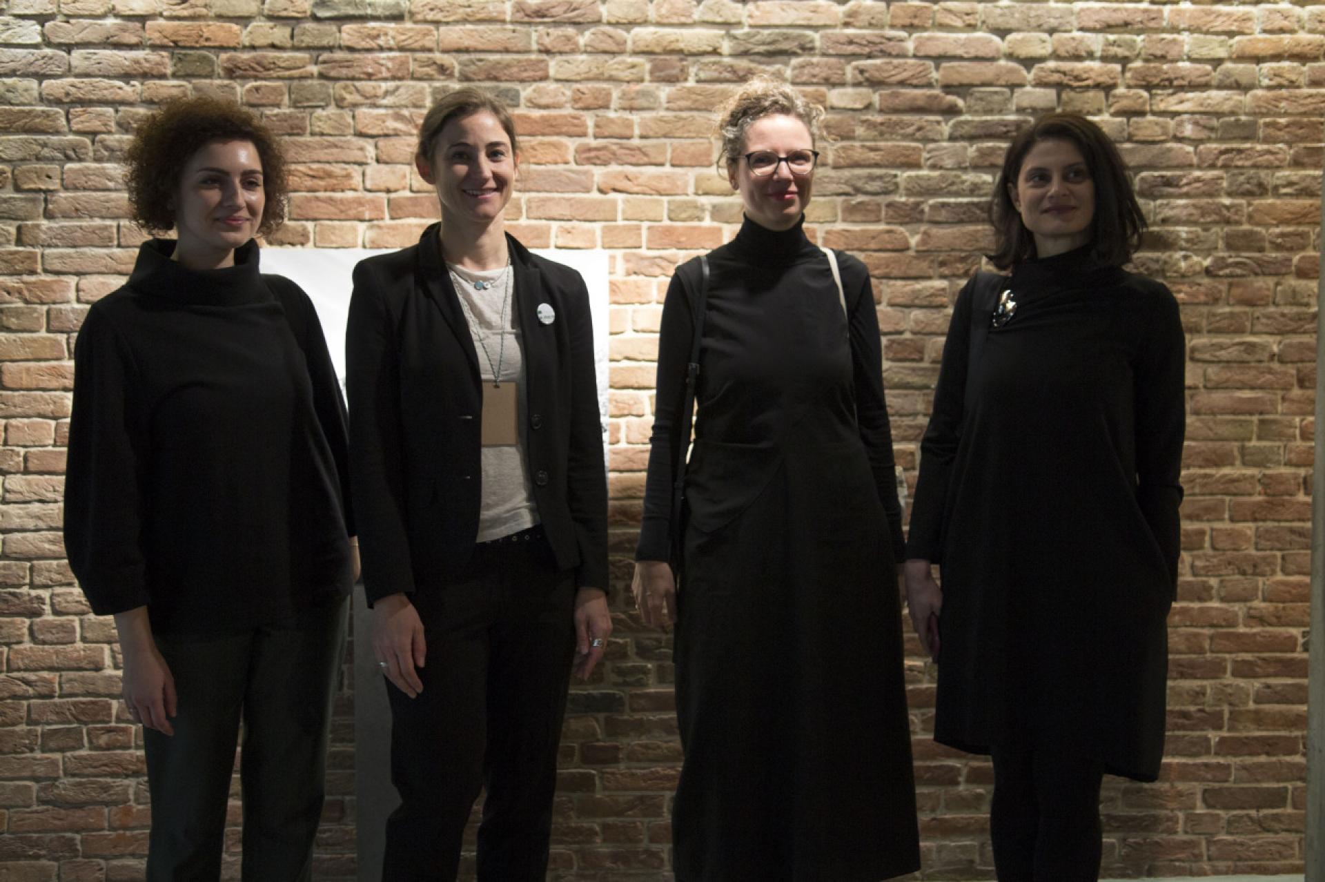 Speakers of first block (from left to right): Viltė Migonytė-Petrulienė, Diana Zitzmann, Sofie de Caigny and Ana Ivanovska-Deskova. | Photo © Svenja Christin Voss; © Docomomo/THOWL