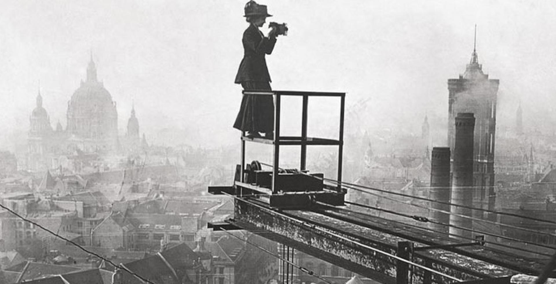 A Female reportage photographer surveys Berlin (c. 1910) | Photo via German History in Documents and Images