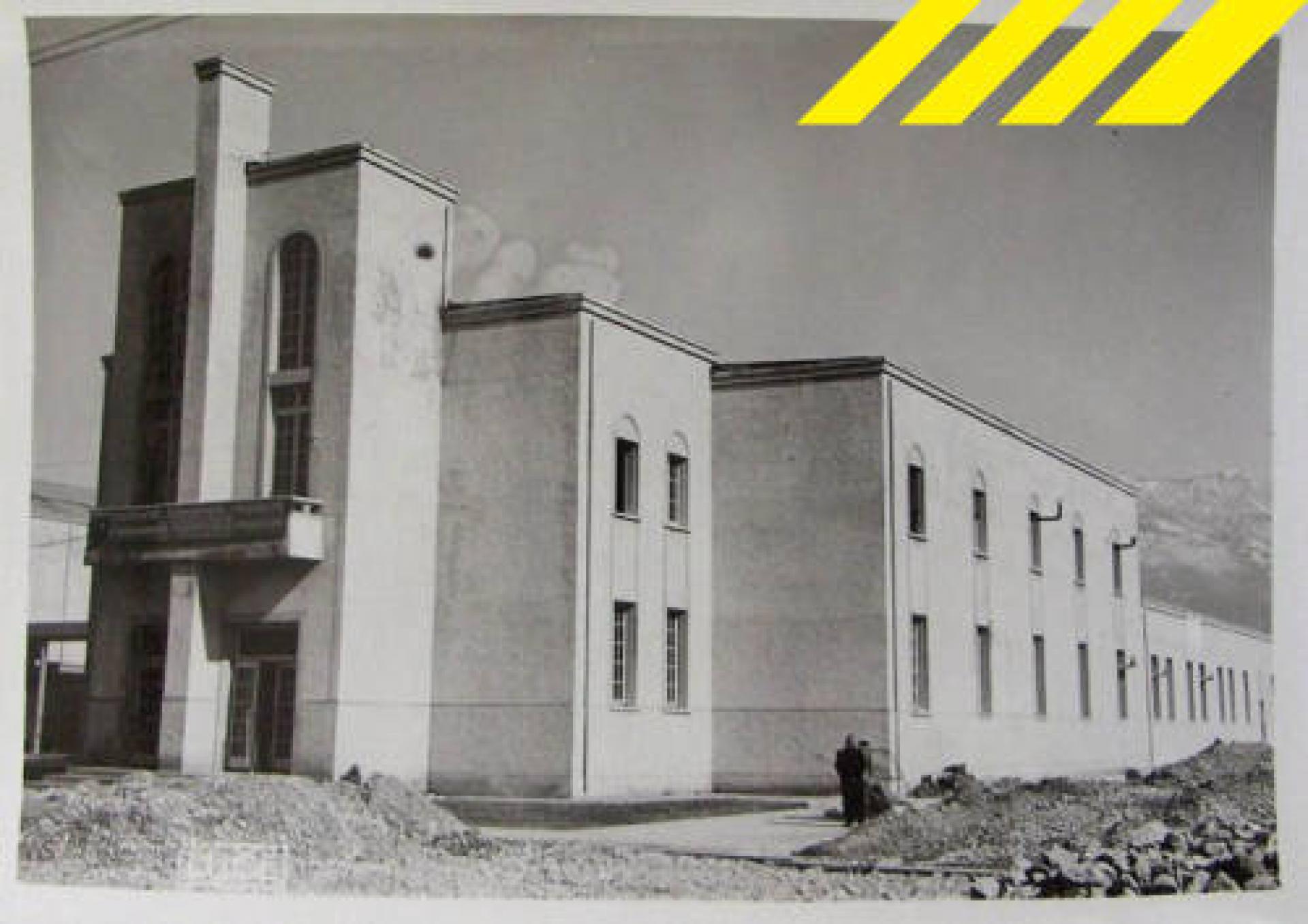 This rationalist building was one of the first constructed Italian architectural works in Albania. | Photo up Ajhan Bajmaku, below via Balcanicaucaso