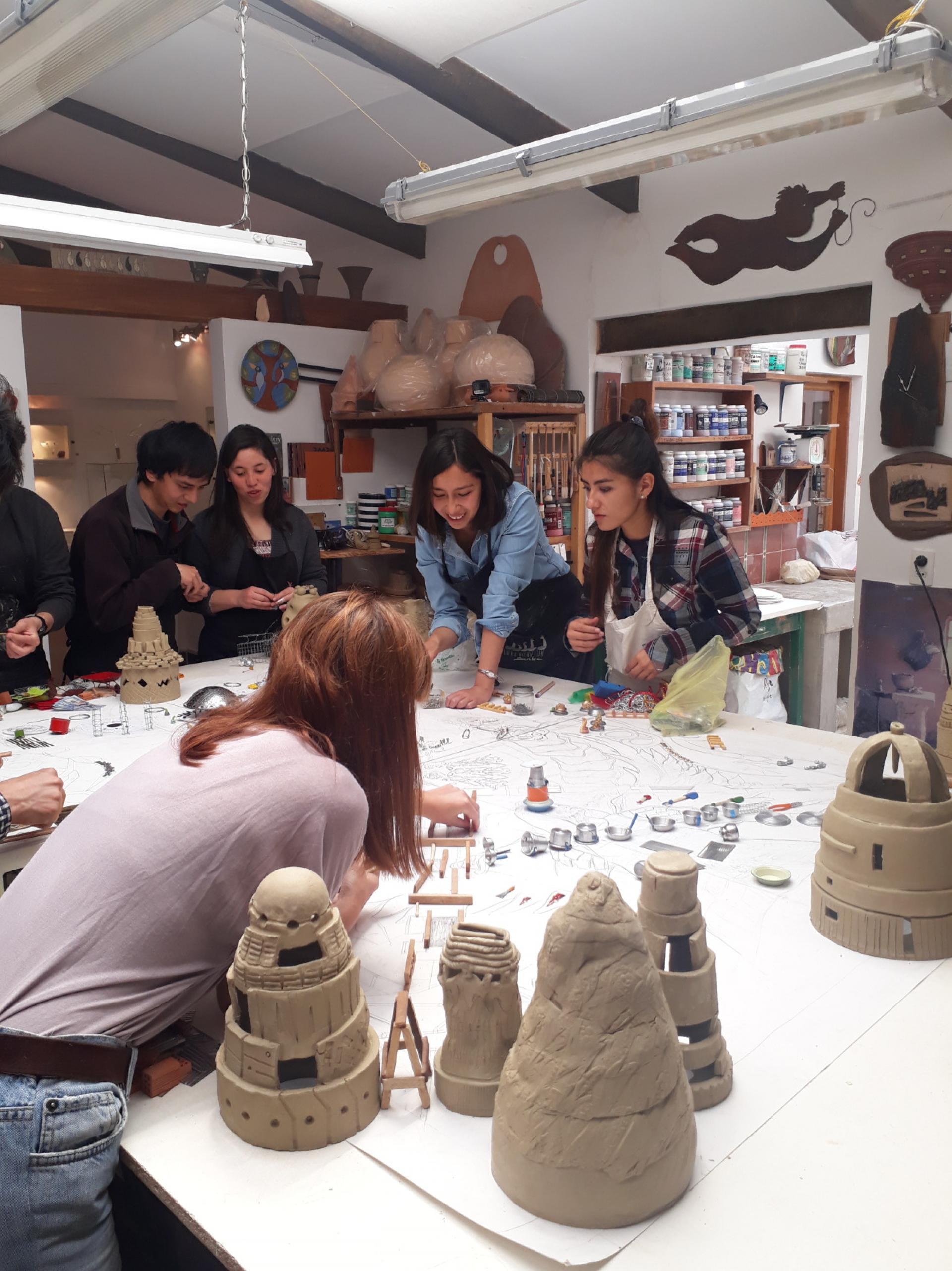Crafting ceramic pieces is the studio of Mario Sarabia, AAVS 2018. | Photo © Lemonot