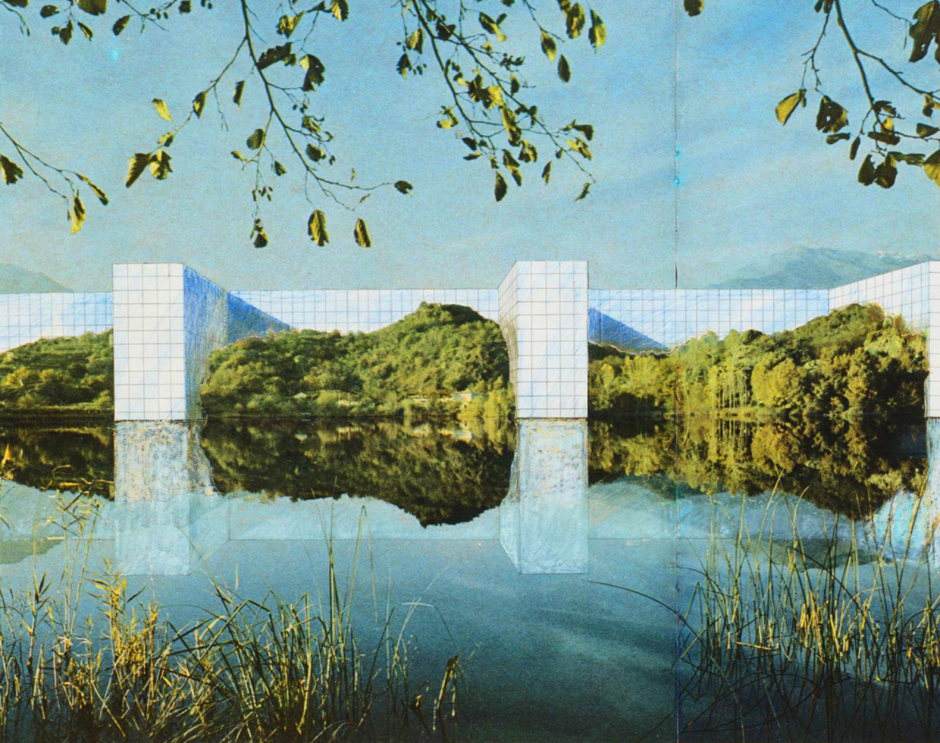 Fragment of the Continuous Monument On the River, Superstudio (1969-70)