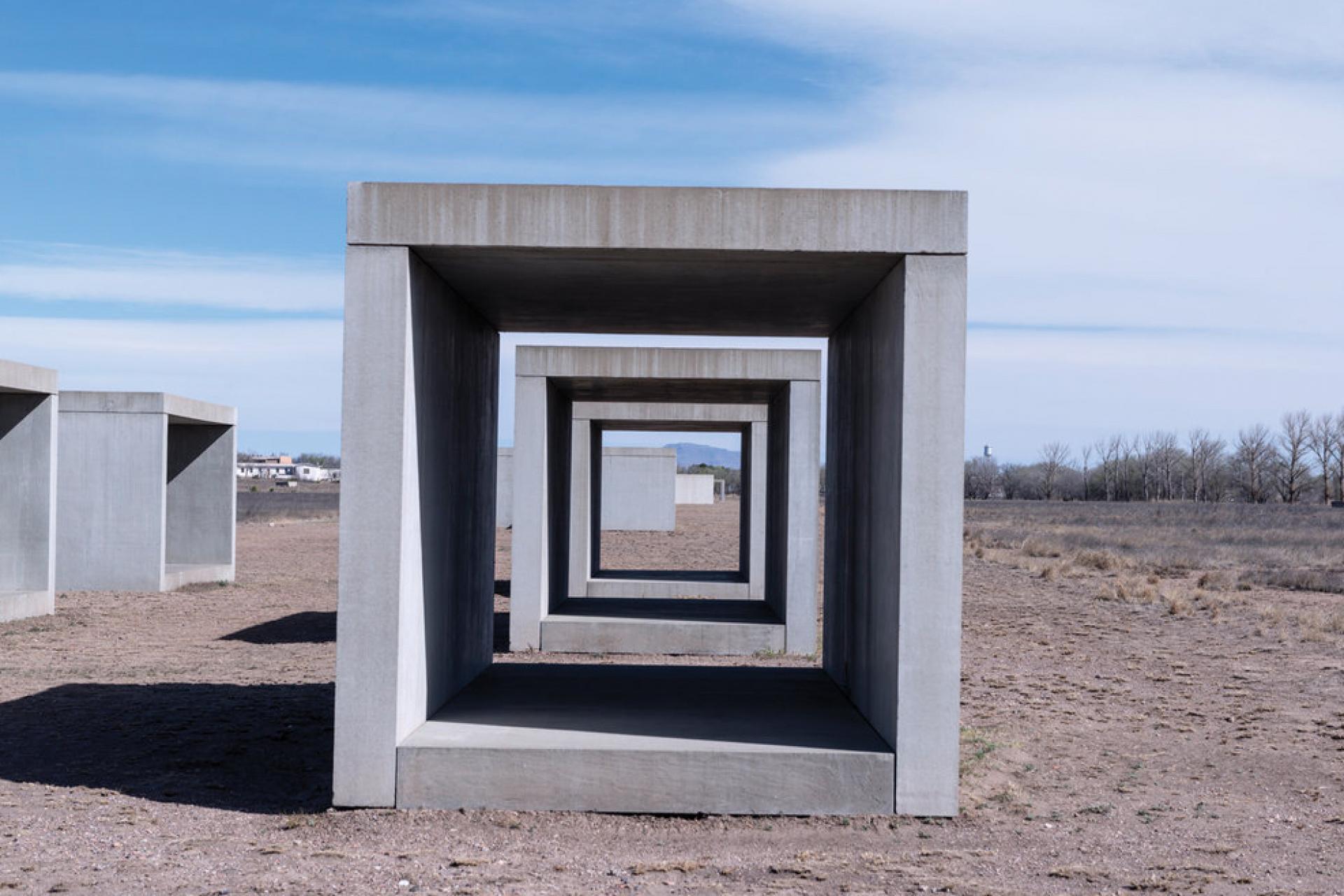 Donald Judd cubes in Marfa, Texas. Thinking about students today and remembering what architectural education and research were like before the Internet became ubiquitous, Ricardo tells a story of how important European exhibitions of Donal Judd were to him personally, and how different the experience of tracking down important works, artists and places was in the not-so-distant world of the year 2001, in the era before Google Maps and smartphones. | Photo via artists-network