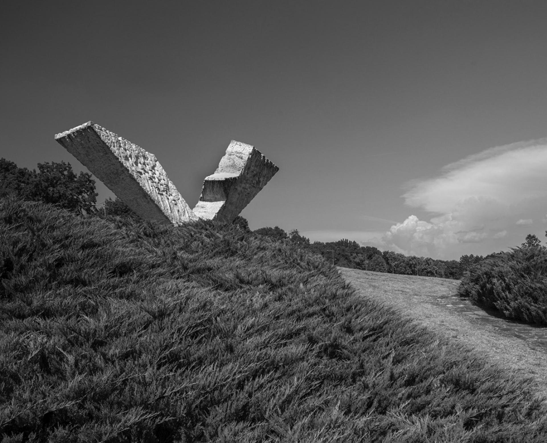 The bird with broken wings, a metaphor for inhabitants, pupils and their teachers of Kragujevac executed in 1941. | Photo © Roberto Conte