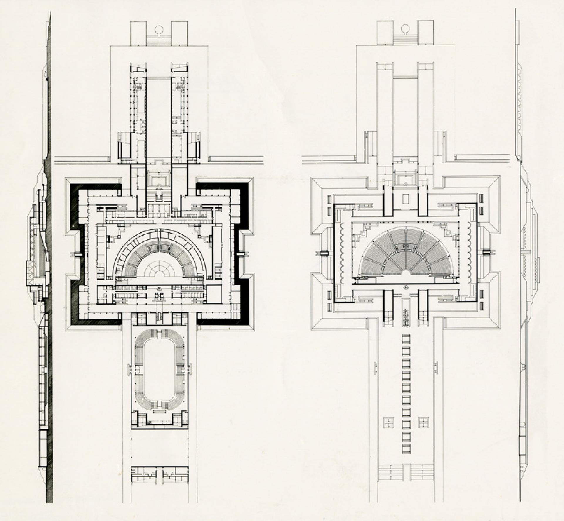 Linnahall - combined plans and views | Photo © Eesti Arhitektuurimuuseum