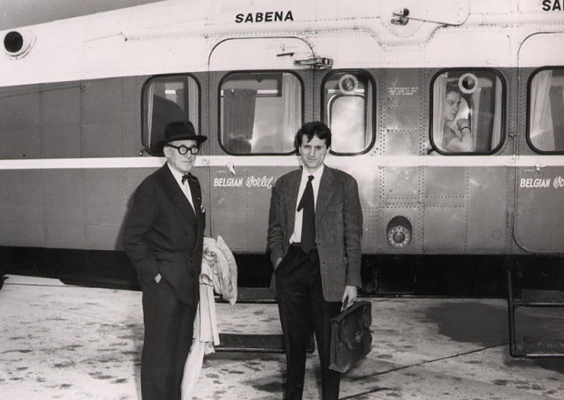 Le Corbusier with Iannis Xenakis. | Photo © Iannis Xenakis