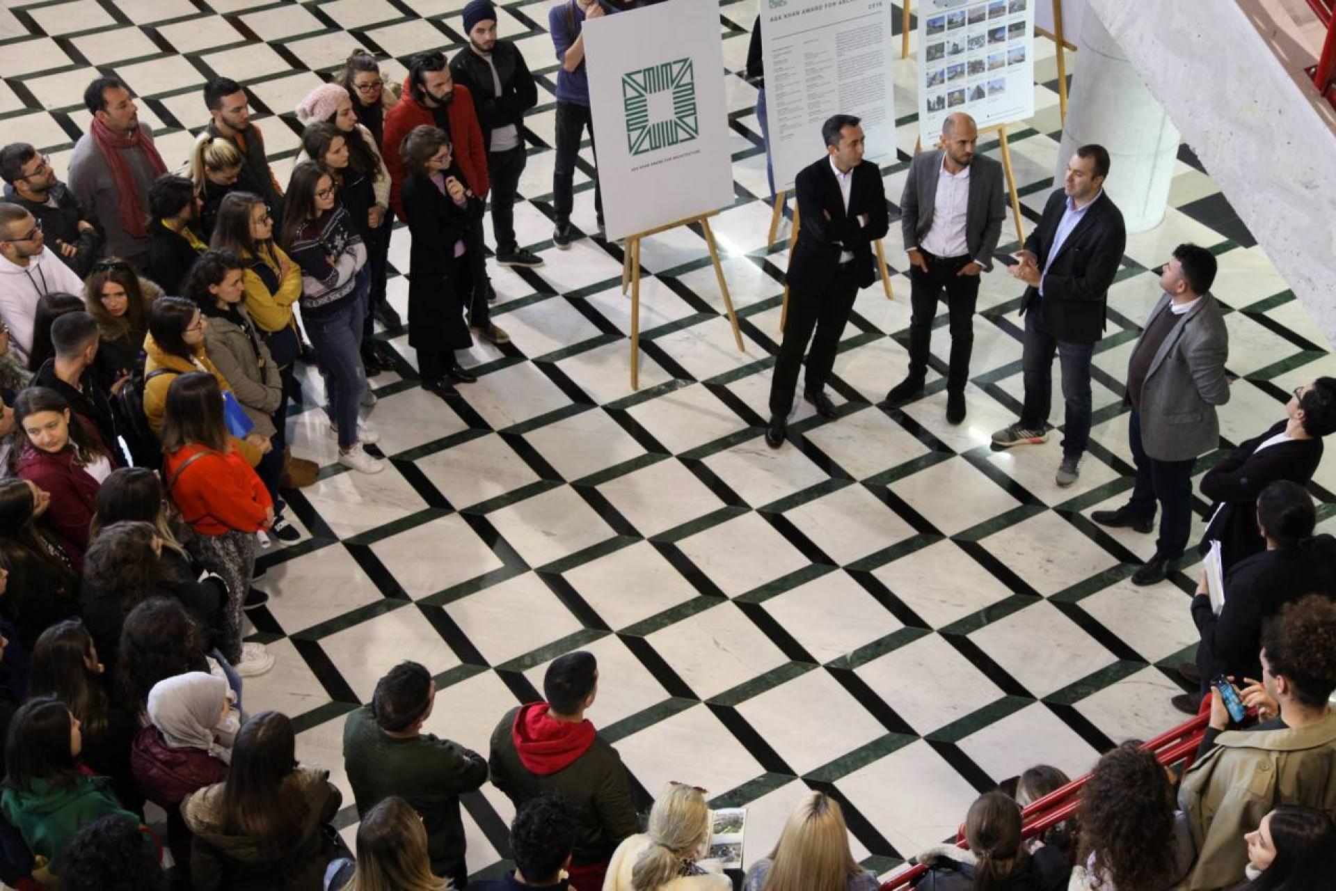 Opening the Aga Khan Award for Architecture 2016 exhibition at Epoka University, Tirana | Photo © KAF