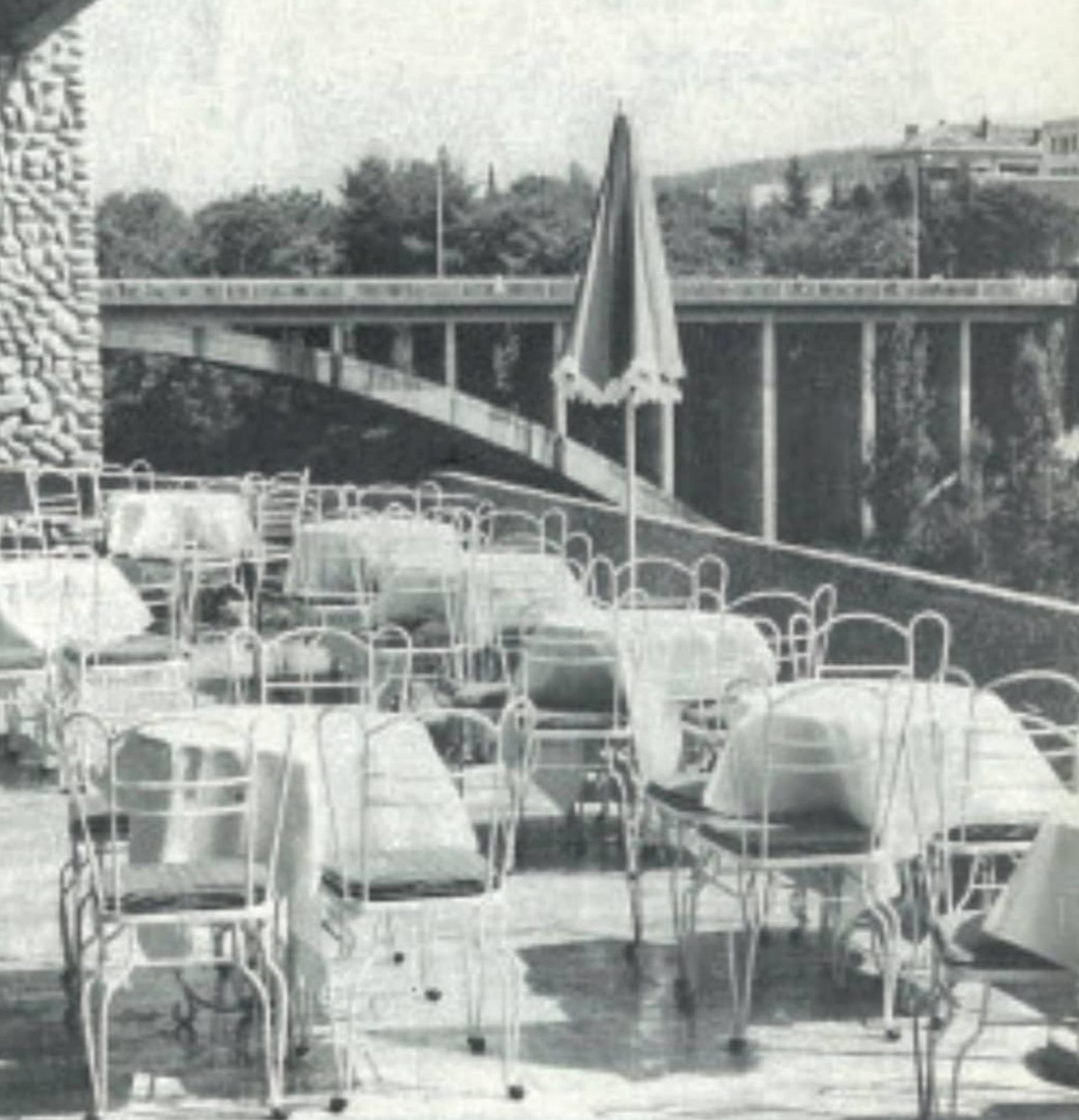 The terrace in 1979 | Photo © Podgorički cikotići