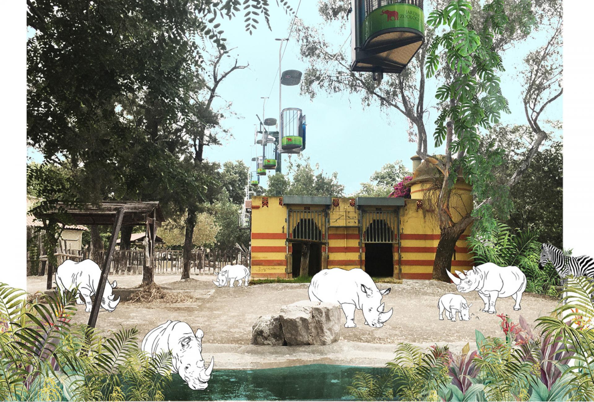 The Rhinoceros’ pavilion | Photo, illustration by the exhibition curatorial team