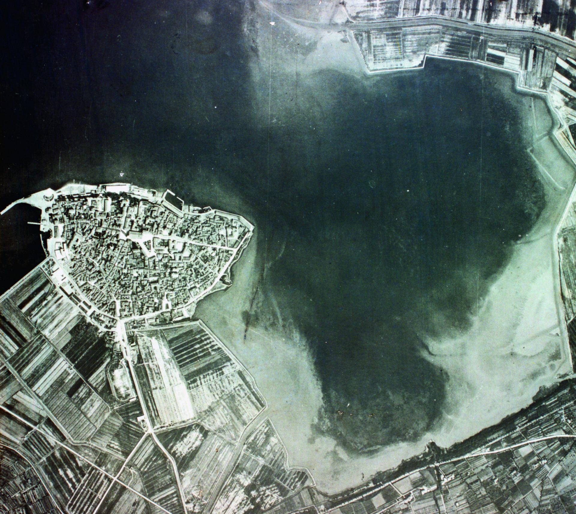 Koper before development of the Port, 1955. | Source Archive of Port of Koper