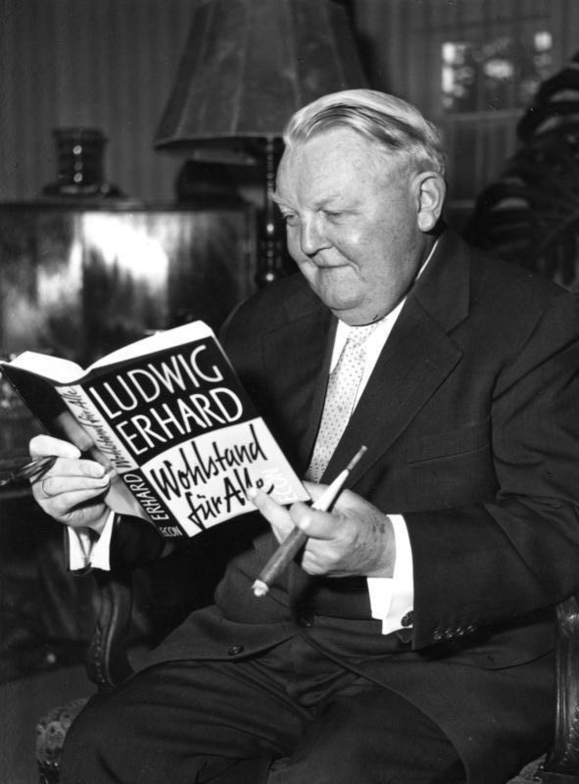 The second Chancellor of Germany, Ludwig Erhard.