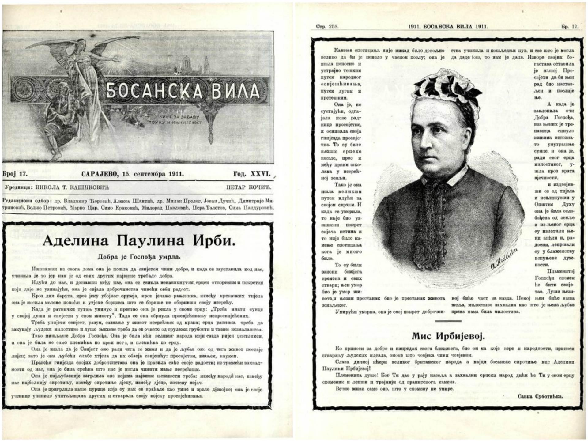 When Irby died in Sarajevo, leaving all her money to aid education in Bosnia, there was mourning in Belgrade as well as Sarajevo as 15,000 people irrespective of gender or faith were said to have paid their respects in a funeral that Bosnia had never saw.