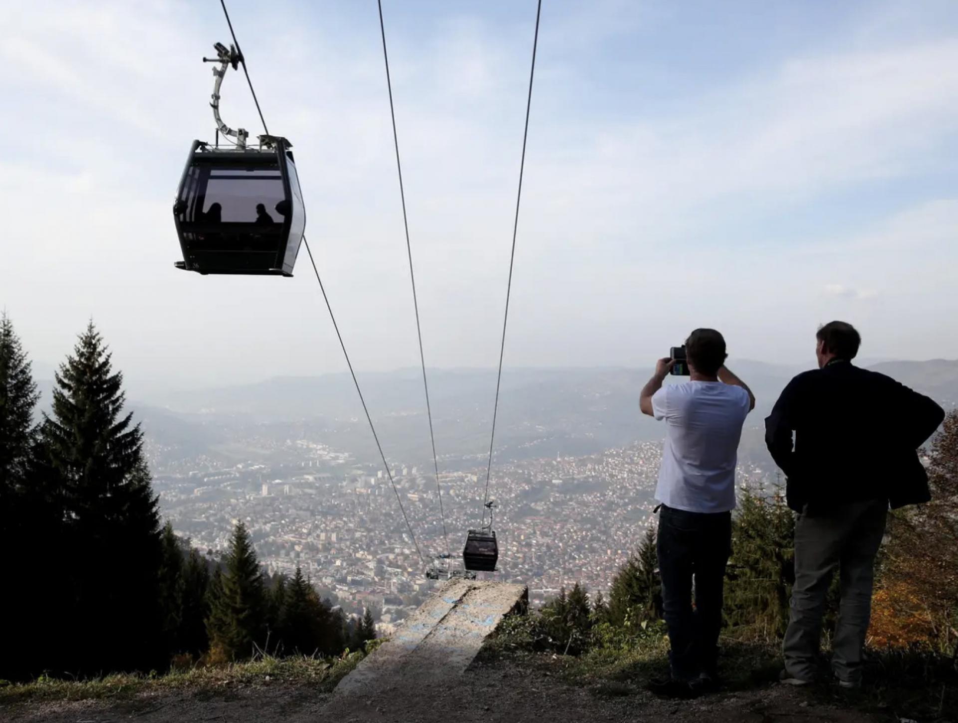 Sarajevo below the Mount Trebević cable car in 2018. | Photo © Tim Goode