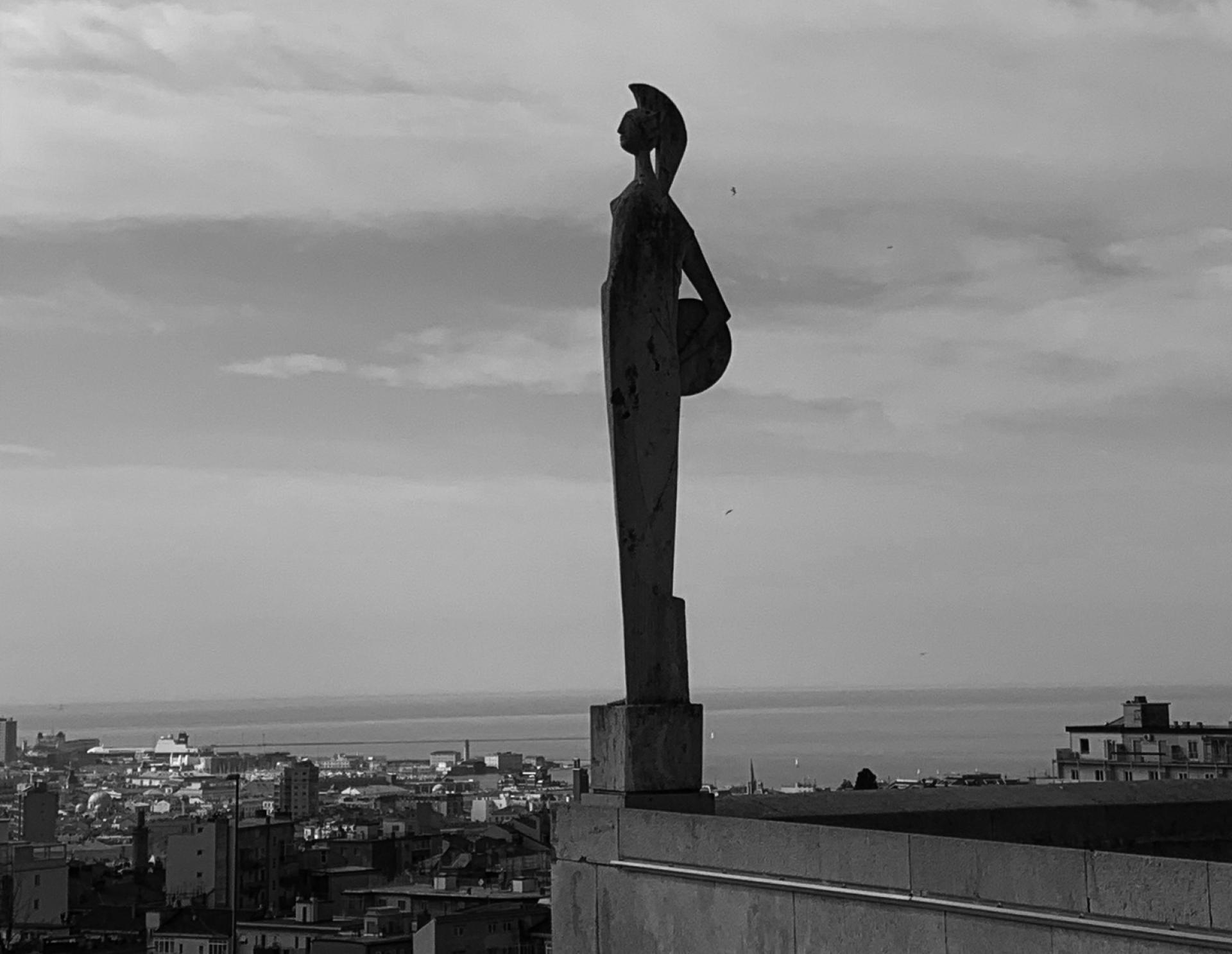 Minerva at the University building gazes over the city.