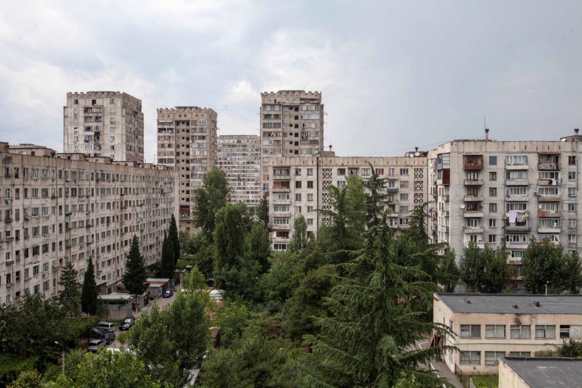 Soviet mass housing settlement of Gldani, a suburb of Tbilisi. Photo © Tbilisi Architectural Biennial