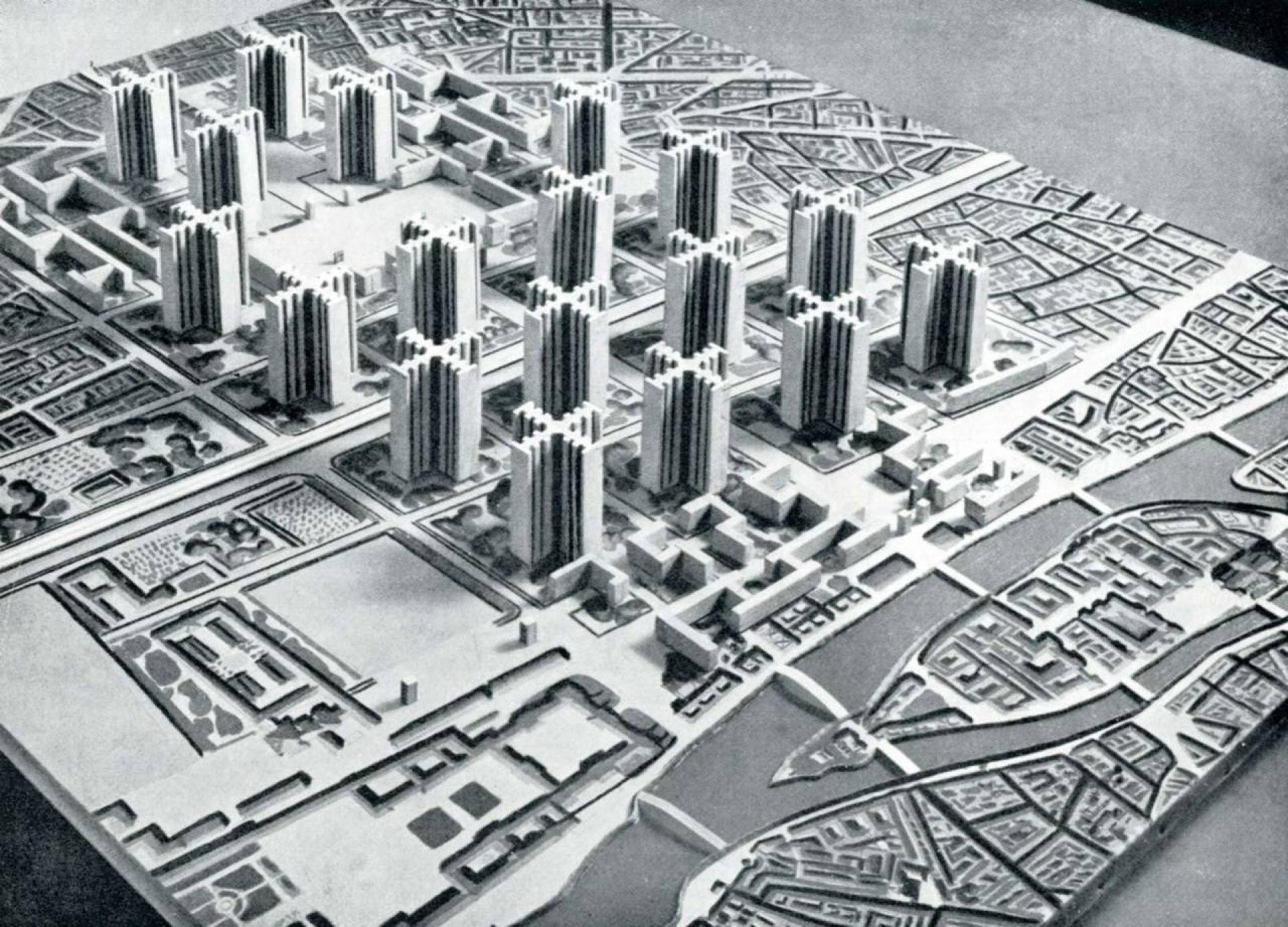 The Plan Voisin (1925) foresaw the destruction and reconstruction of Paris.